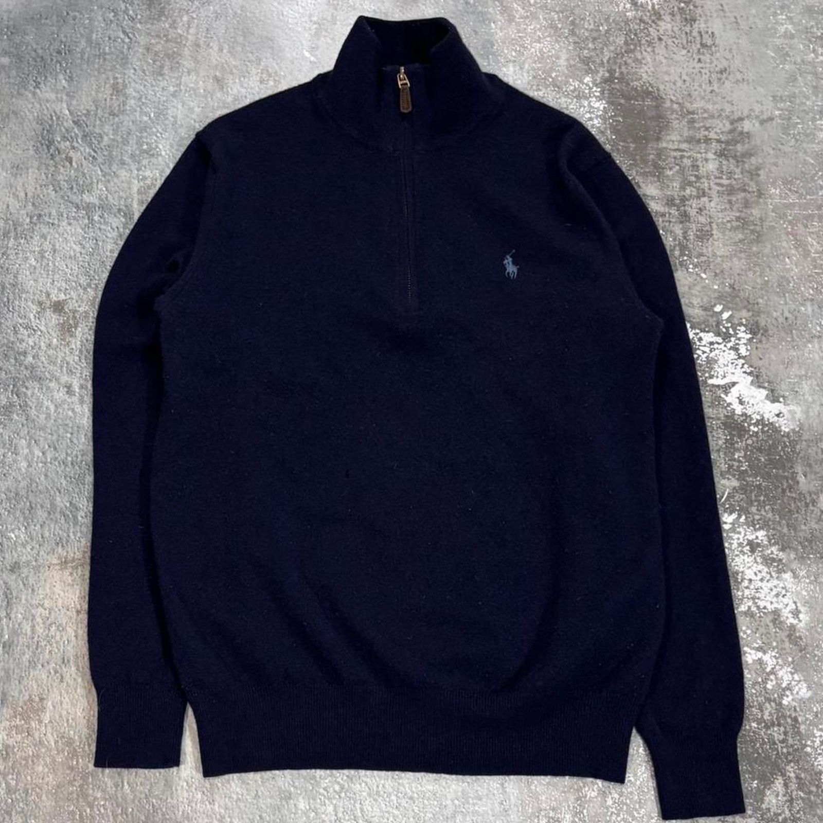 Polo Ralph Lauren Navy Polo Ralph Lauren Quarter Zip Wool Size Small. Size US S / EU 44-46 / 1 - 1 Thumbnail