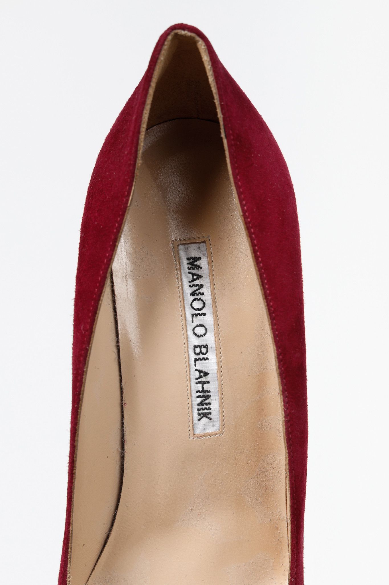 Manolo Blahnik Manolo Blahnik BB Fuxia Suede Pointed-Toe Pumps Size US 7.5 / IT 37.5 - 8 Thumbnail