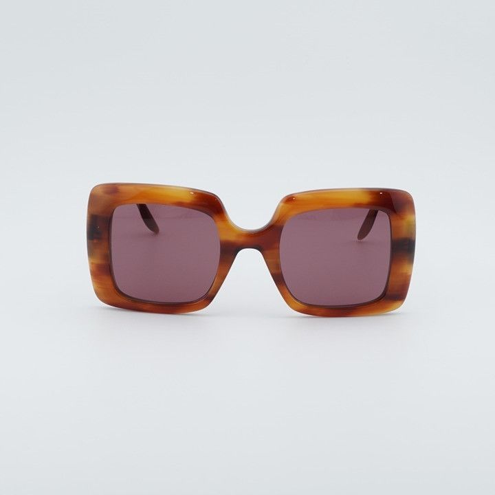 Gucci Gucci GG0896S 004 Women Sunglasses Havana Square Frame Size ONE SIZE - 6 Thumbnail