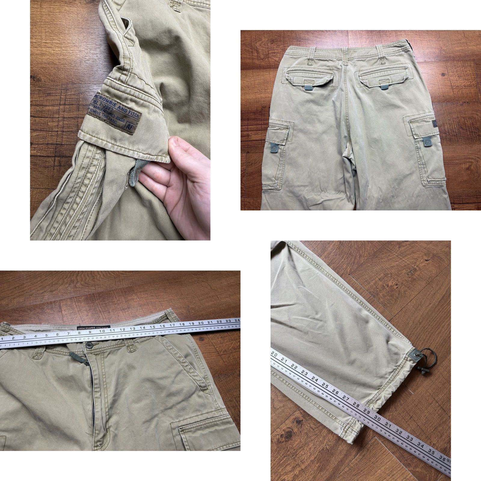 Abercrombie & Fitch VINTAGE Abercrombie & Fitch Pant Men XL Paratrooper Cargo Loose Straight Y2K baggy Size US 36 / EU 52 - 8 Thumbnail