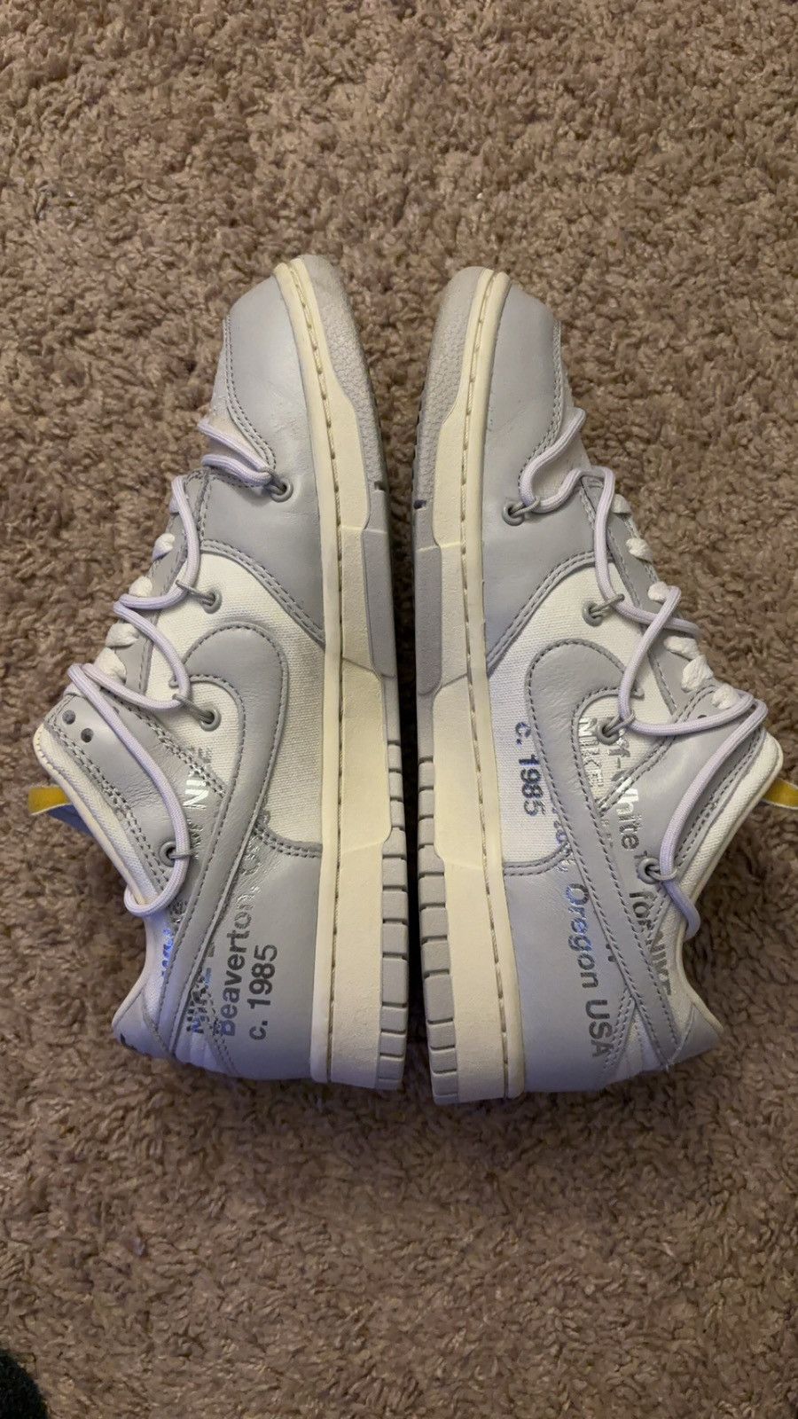 Nike × Off-White Off-White Nike Dunk Low Lot 49/50 Size US 9 / EU 42 - 2 Thumbnail