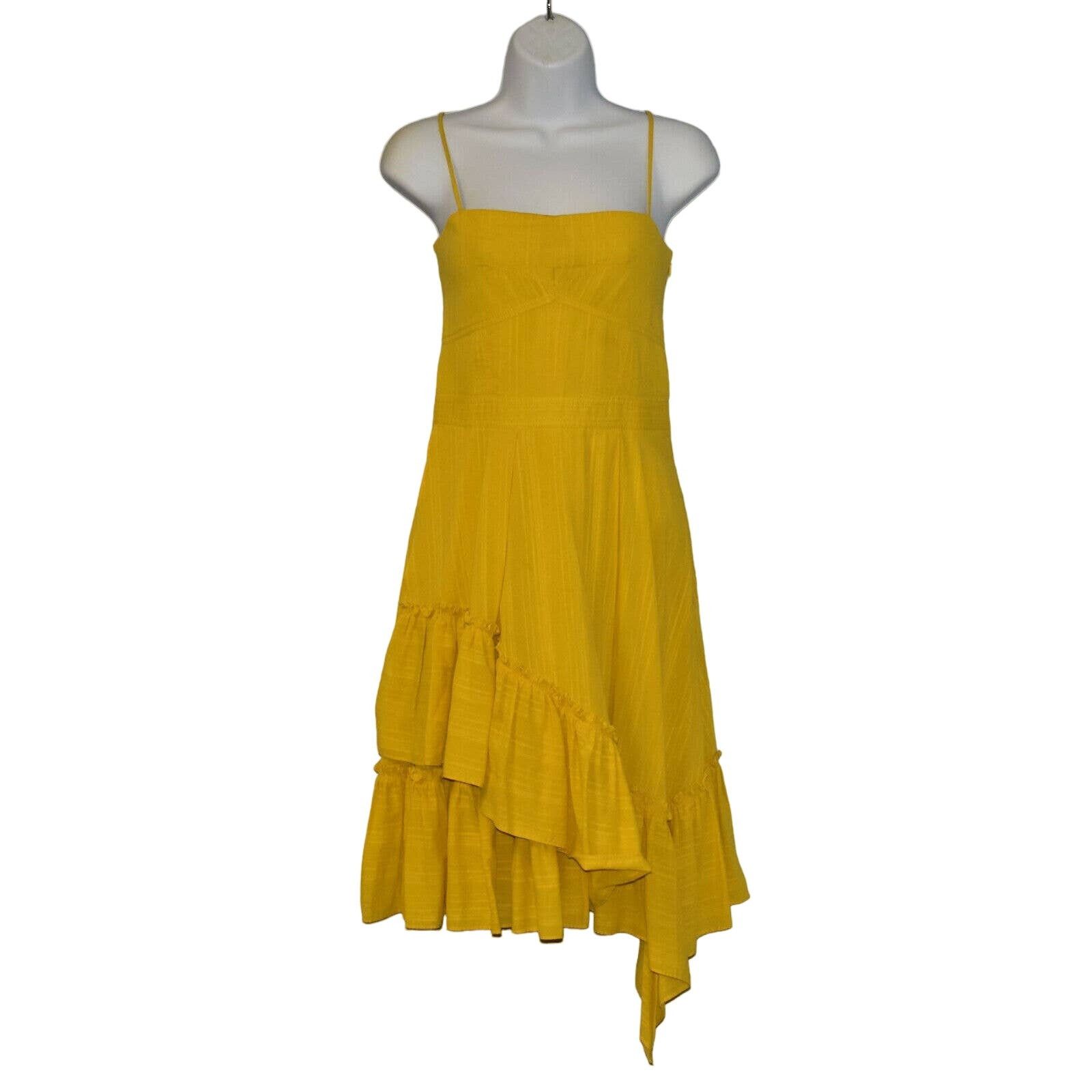 Derek Lam 10 Crosby DEREK LAM CROSBY Marigold Asymmetrical Hem Cami Dress Sz 4 Size S / US 4 / IT 40 - 2 Thumbnail