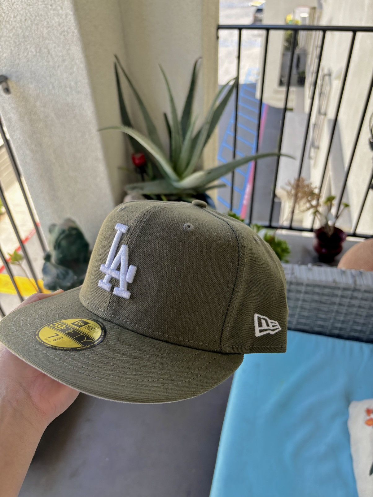 New Era NEW ERA 59FIFTY OLIVE LOS ANGELES DODGERS FITTED HAT Size ONE SIZE - 3 Thumbnail