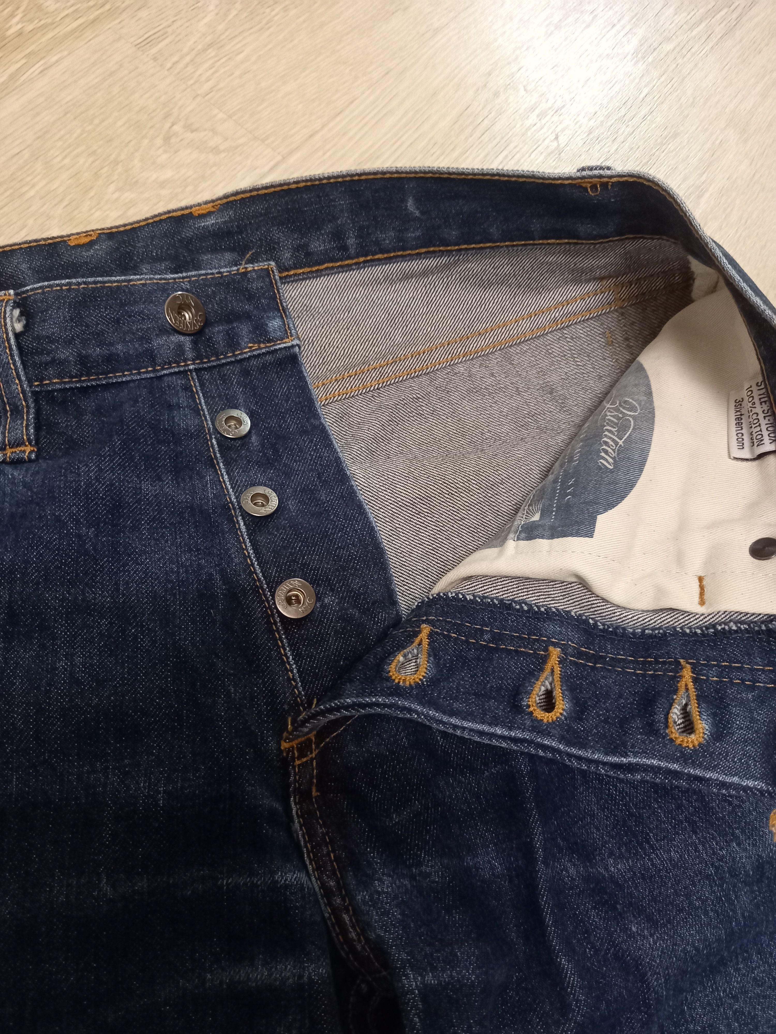 3sixteen 3sixteen SL-100x Selvedge Denim - Slim Straight 31 (Fits 30) Size US 31 - 6 Thumbnail