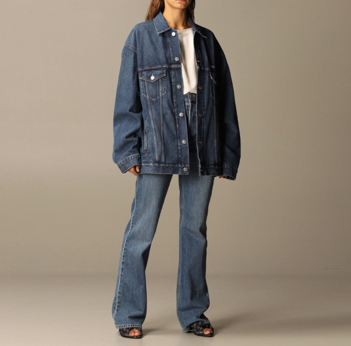 Balenciaga Balenciaga FW20 Embroidered Logo Denim Jacket. Size S / US 4 / IT 40 - 7 Thumbnail