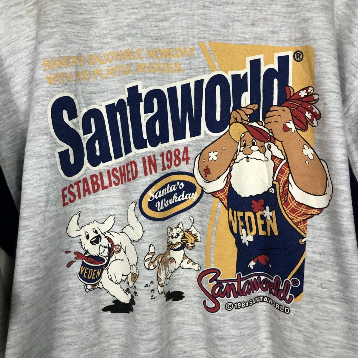 Japanese Brand 📌Vintage Sweatshirt Crewneck Santaworld Big Logo Cartoon Size US L / EU 52-54 / 3 - 16 Thumbnail