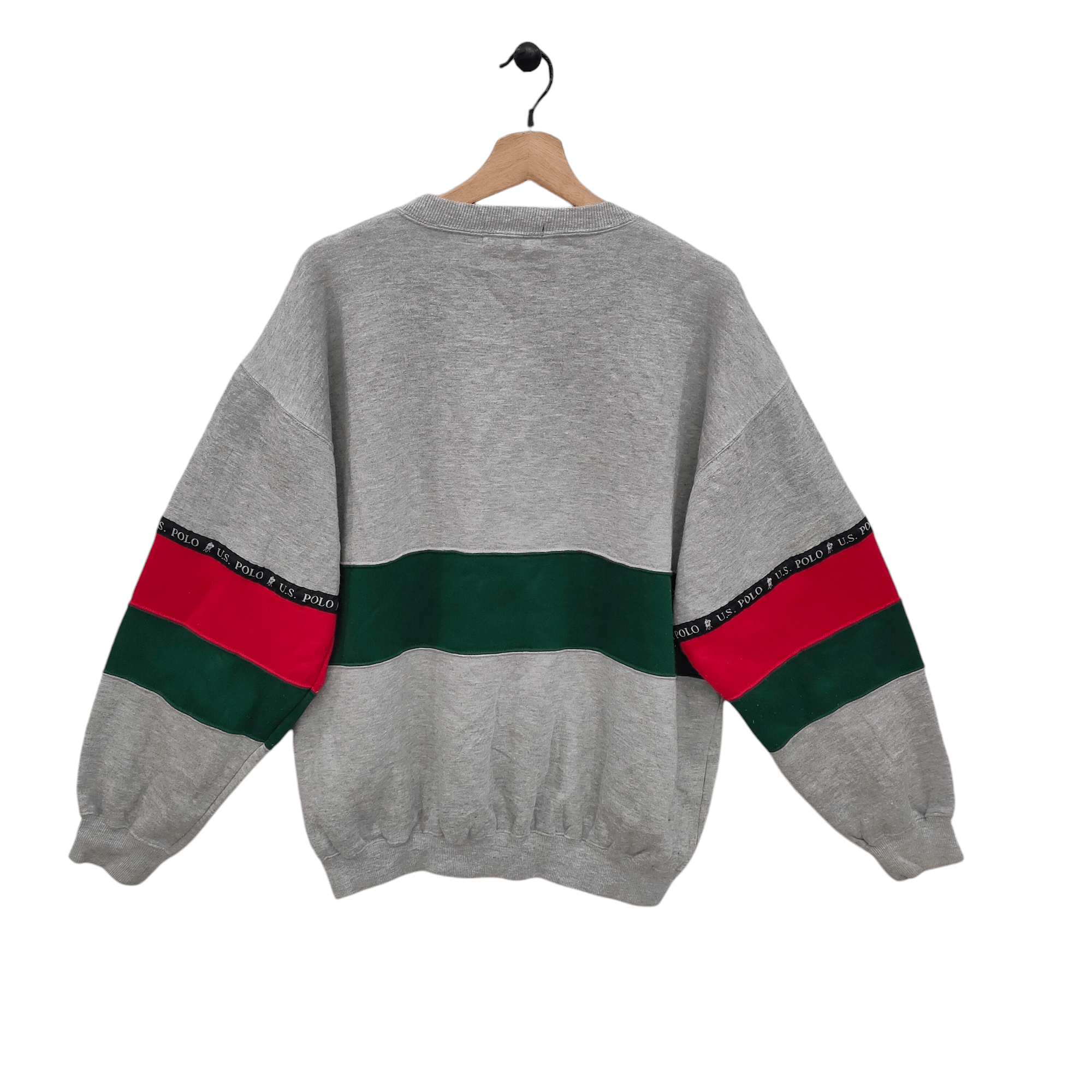 U.S. Polo Assn. Vintage 90s U.S. Polo Assn. USA Sweatshirt Stripes Size US L / EU 52-54 / 3 - 3 Thumbnail