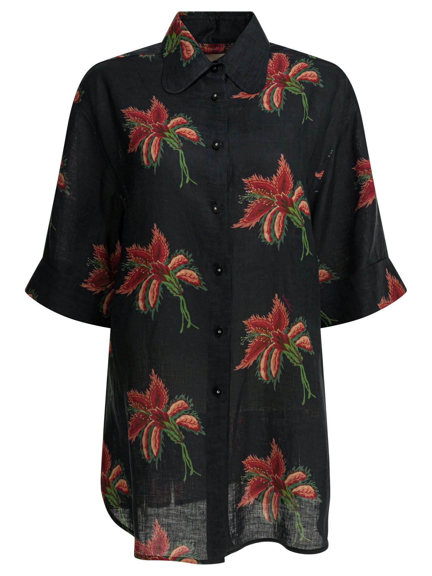 Valentino Linen Floral Shirt Size M / US 6-8 / IT 42-44 - 1 Thumbnail