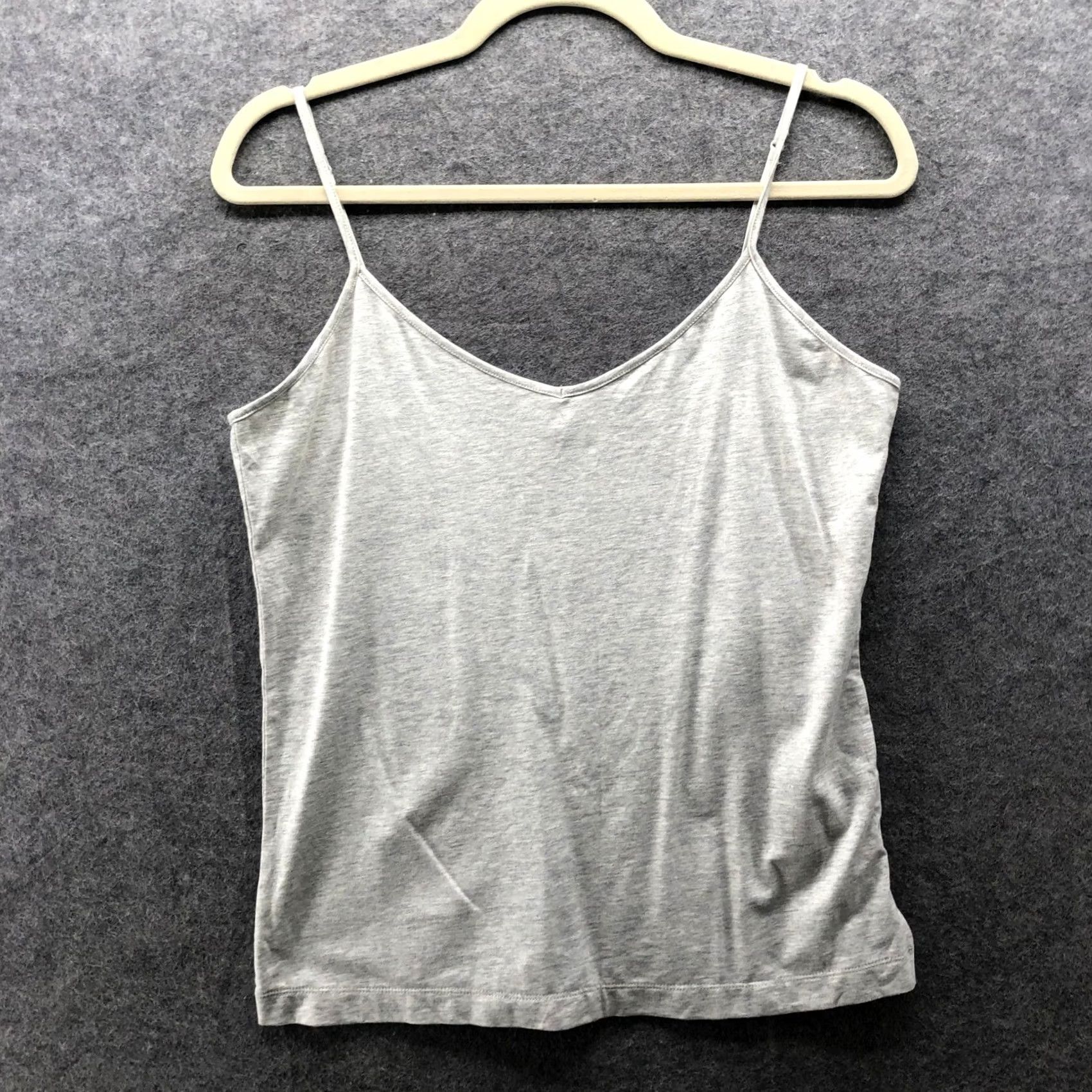 Madewell Madewell Cami Top Womens L Gray Heather V-Neck Unlined Adjustable Stretch Tank Camisole Shirt Slim Sleeveless Size L / US 10 / IT 46 - 2 Thumbnail