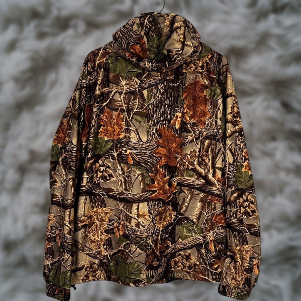 Vintage Cabela's Jacket XL Brown Seclusion 3D Camouflage Hunting Hooded Outdoor Windbreaker Zip Pockets Full Zip Casual Mens Size US XL / EU 56 / 4 - 1 Thumbnail