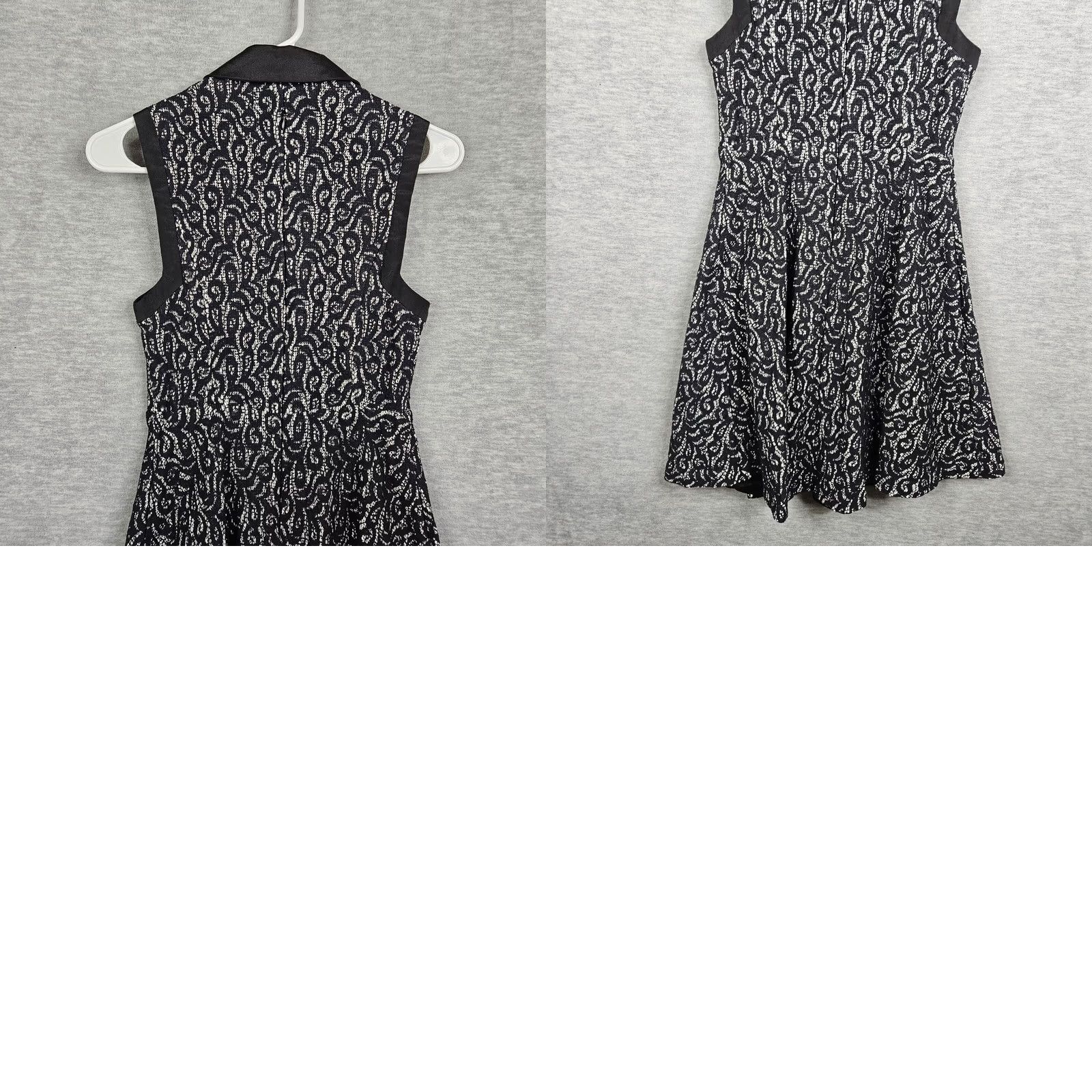 Betsey Johnson BETSEY JOHNSON Black Lace Collared Zip Front Lined Dress Size 2 Size XS / US 0-2 / IT 36-38 - 8 Thumbnail