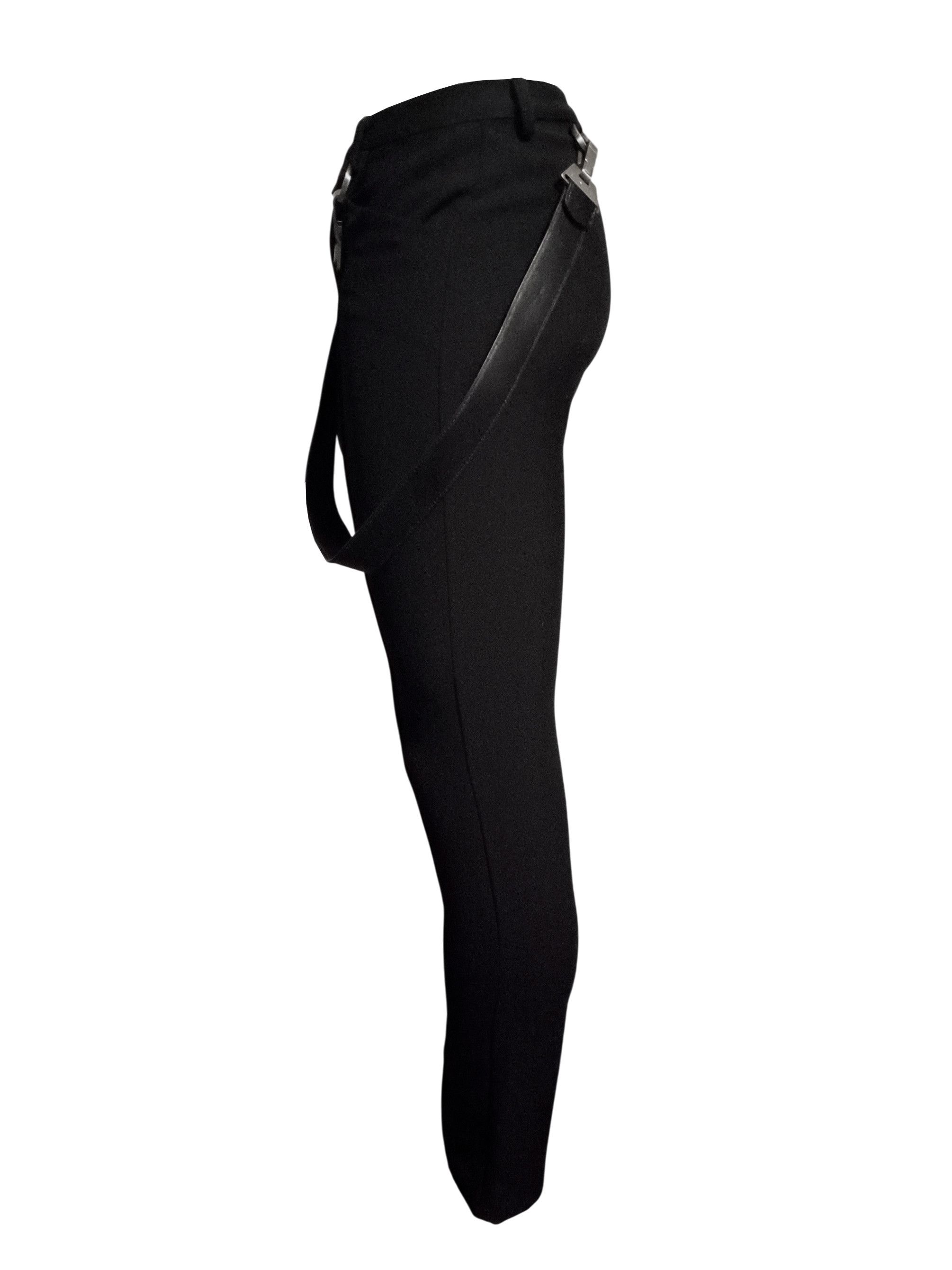 Pieces Uniques PIÈCES UNIQUES AW19 'MOON & SUN' BLACK BONDAGE TROUSERS Size 25" / US 0 / IT 36 - 9 Thumbnail