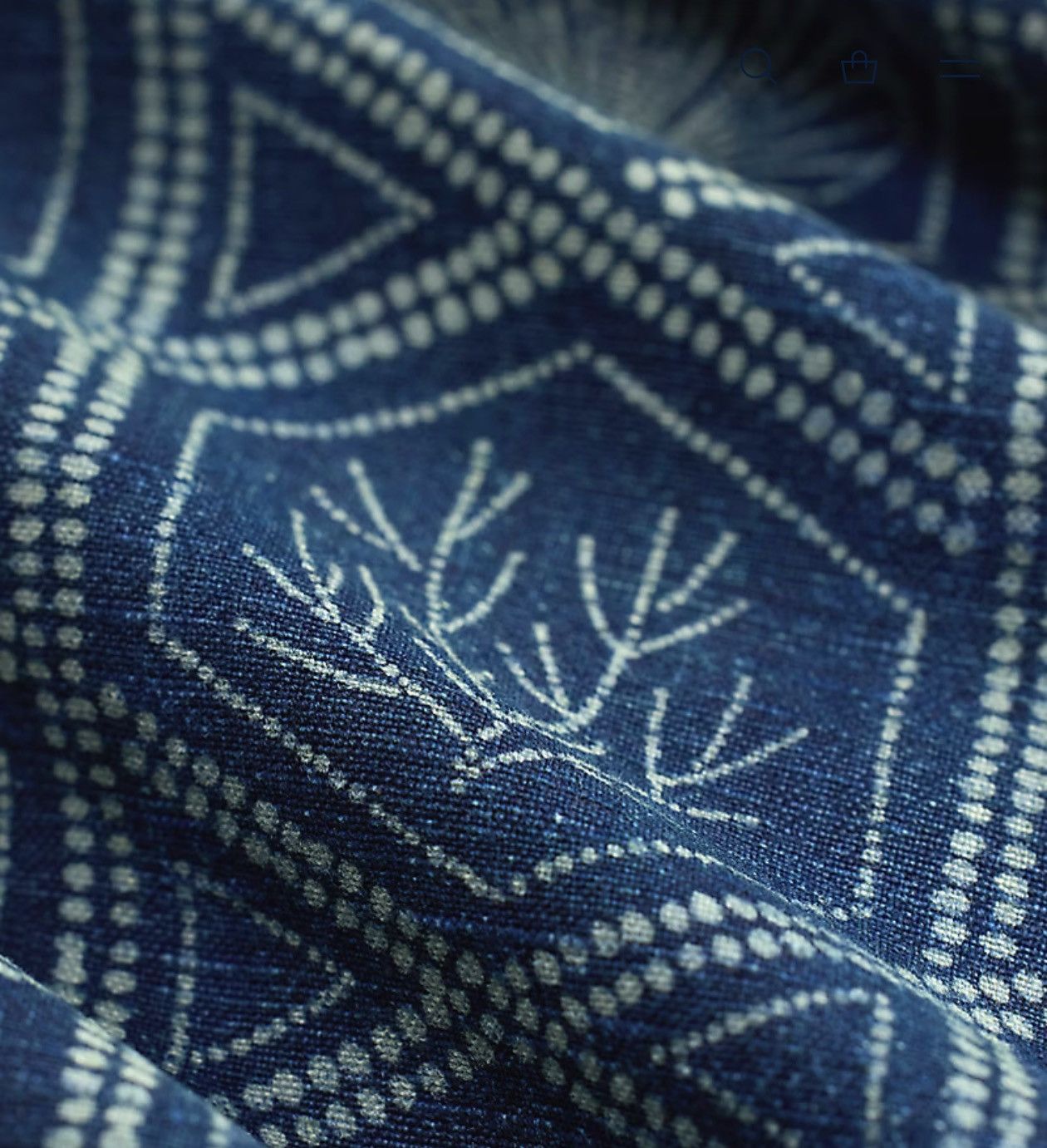RRL Ralph Lauren Indigo Shell-Print Linen-Cotton Shirt Size US XL / EU 56 / 4 - 6 Thumbnail