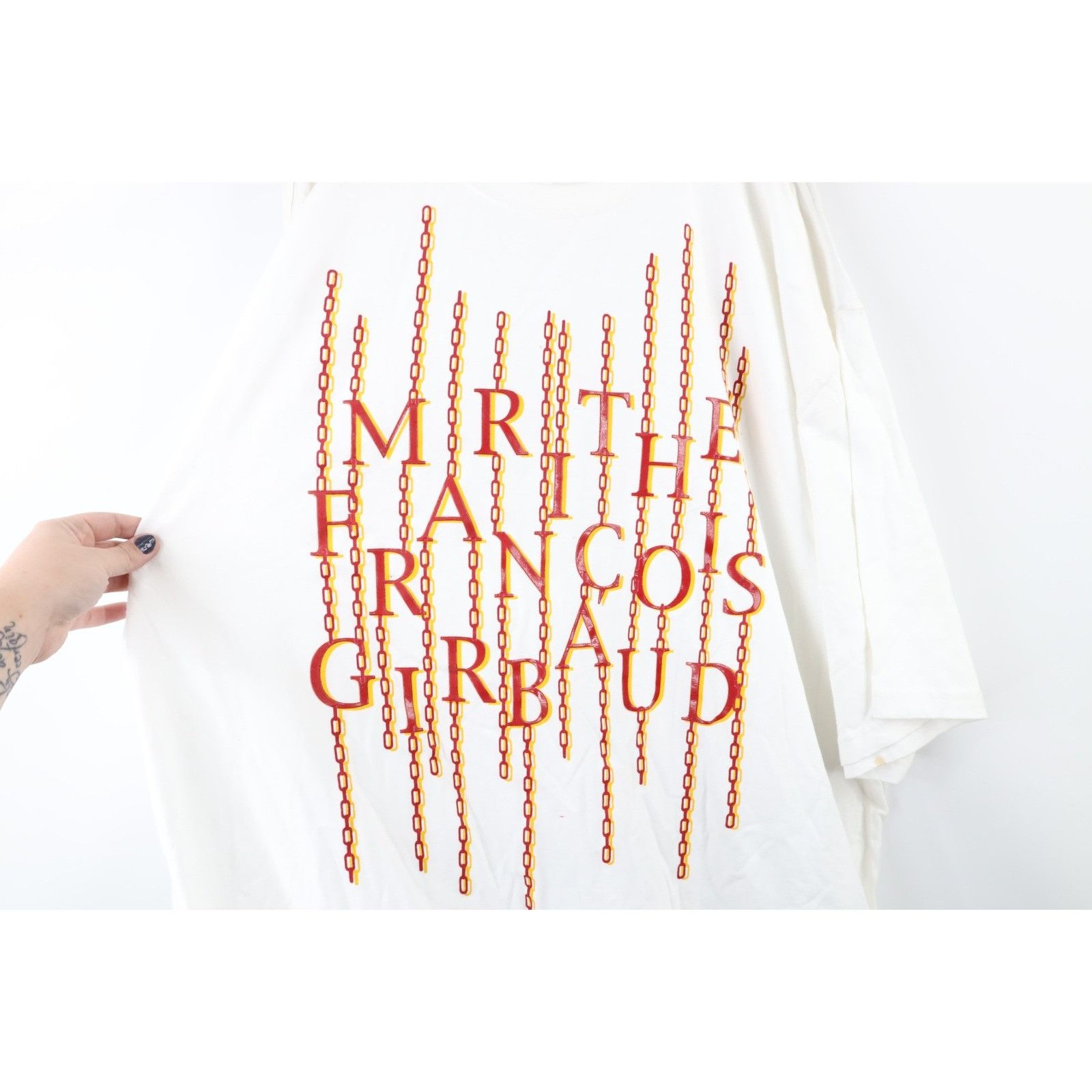 Marithe + Francois Girbaud × Vintage NOS Vtg 90s Marithe Francois Girbaud Chainlink T-Shirt 3XL Size US XXL / EU 58 / 5 - 5 Thumbnail