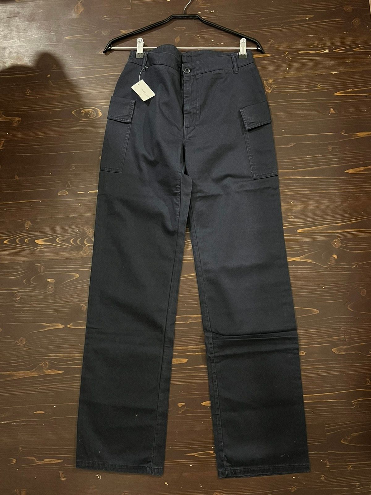Pre-owned Helmut Lang 90's Cotton Cargo Pants In Navy