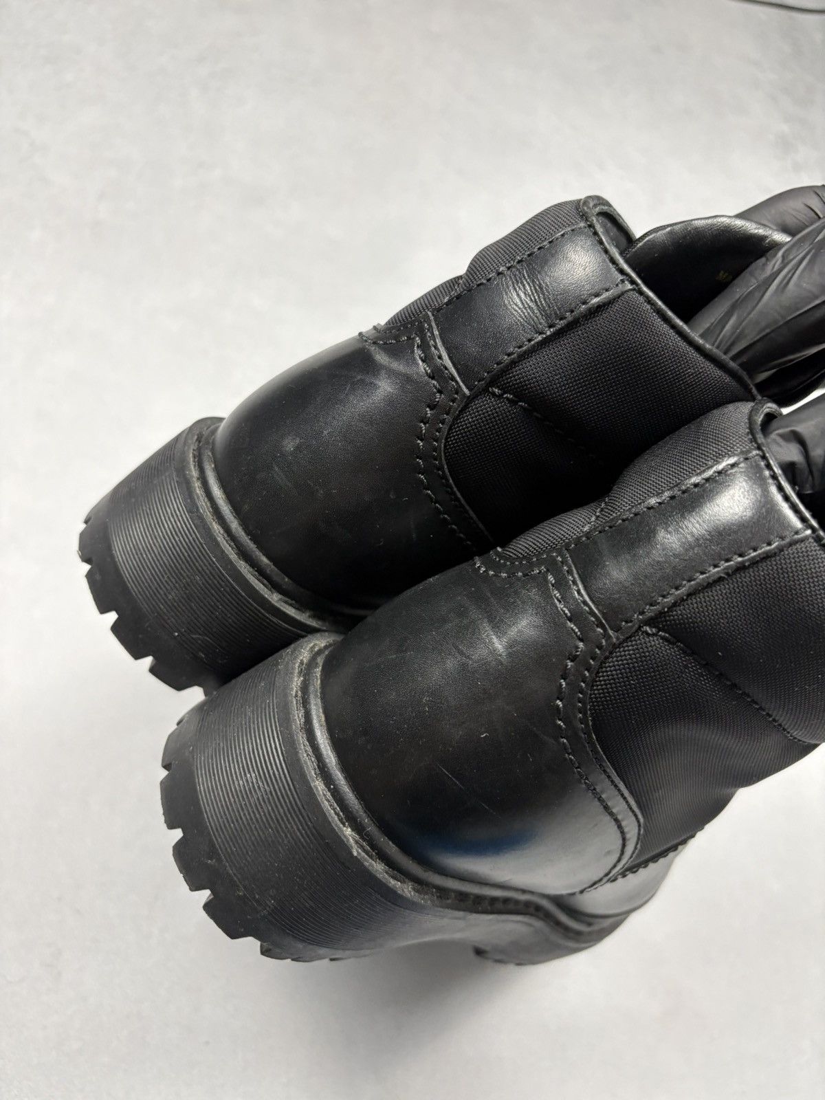 Prada Prada Milano Leather Hiking Combat Boots Lug Sole 3T 5920 Size US 8.5 / IT 38.5 - 3 Thumbnail