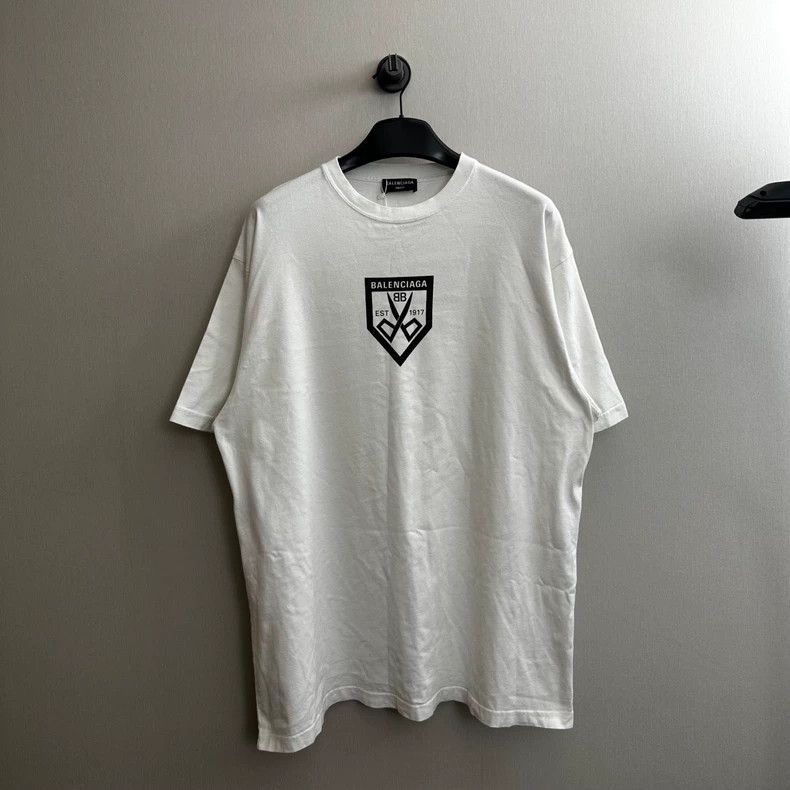 Balenciaga Balenciaga White Scissors Wheat Logo Alphabet Short Sleeve Size US XS / EU 42 / 0 - 1 Thumbnail