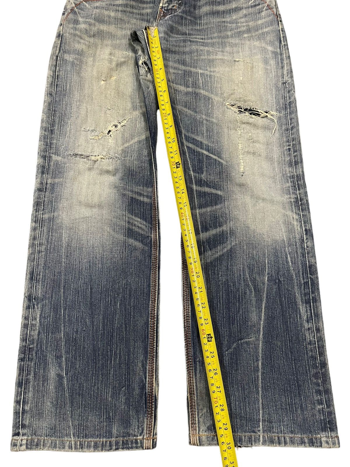 Edwin Edwin XV Exclusive Vintage Blue Wash Distressed Baggy Jeans Size US 32 / EU 48 - 12 Thumbnail