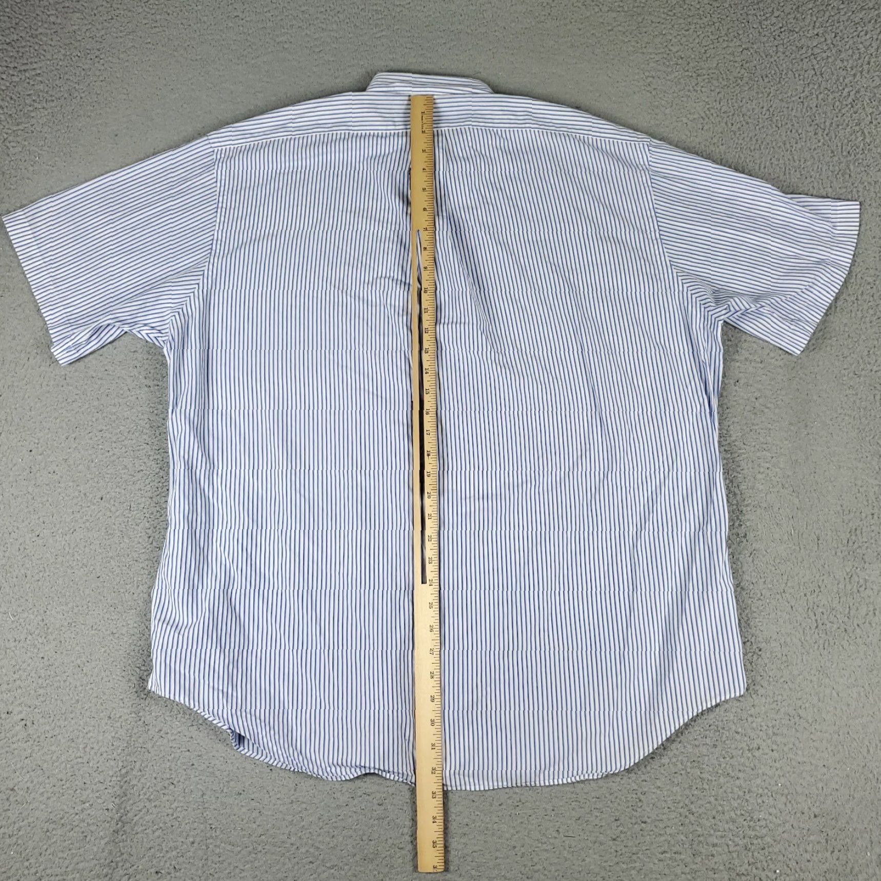 Ralph Lauren Ralph Lauren Button-Up Shirt Mens XL Blue Striped Casual Short Sleeve Size US XL / EU 56 / 4 - 4 Thumbnail
