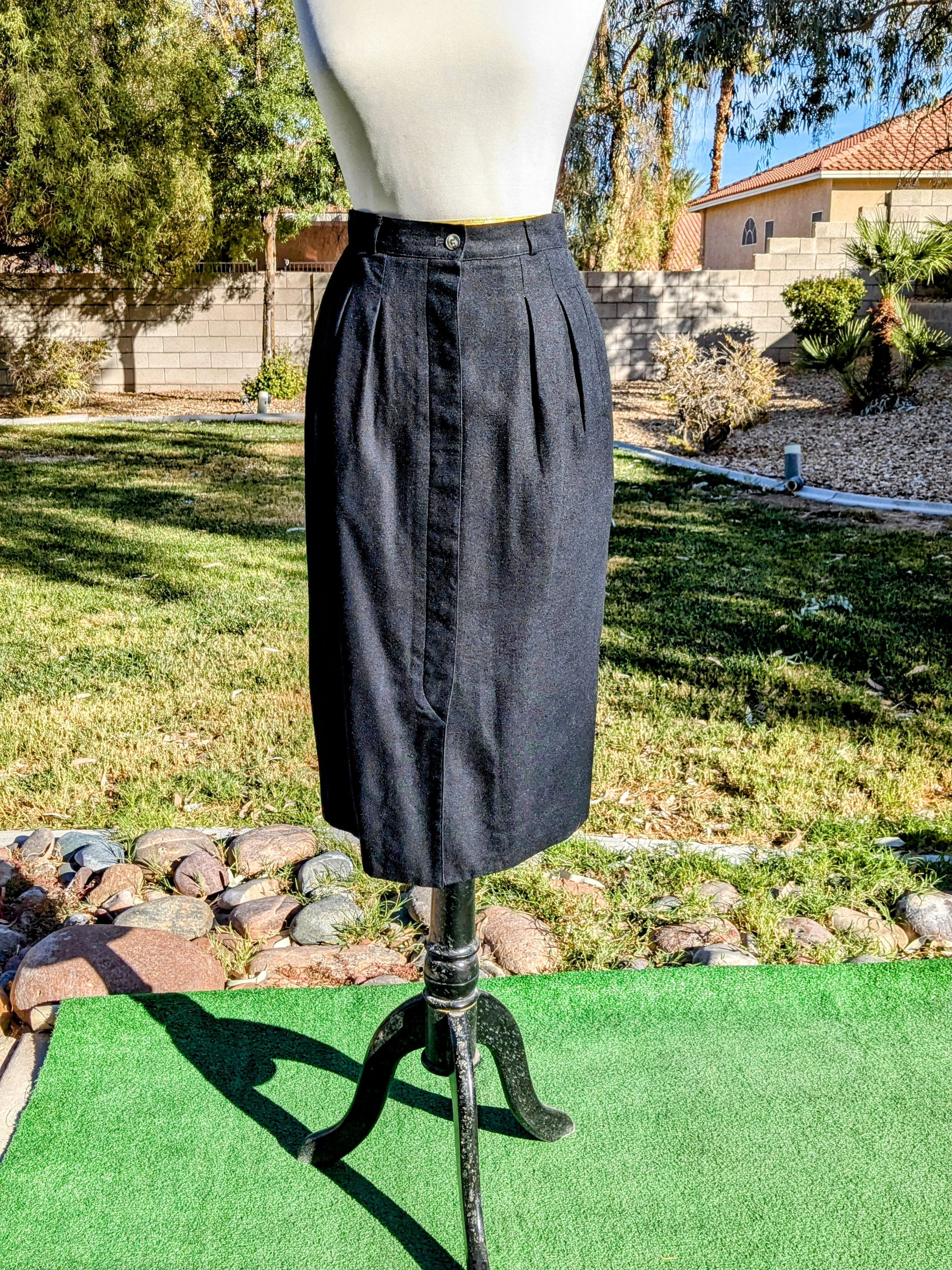 Liz Claiborne Liz Claiborne Petites Vintage Silk Pockets Button-Down Skirt Size 28" / US 6 / IT 42 - 2 Thumbnail