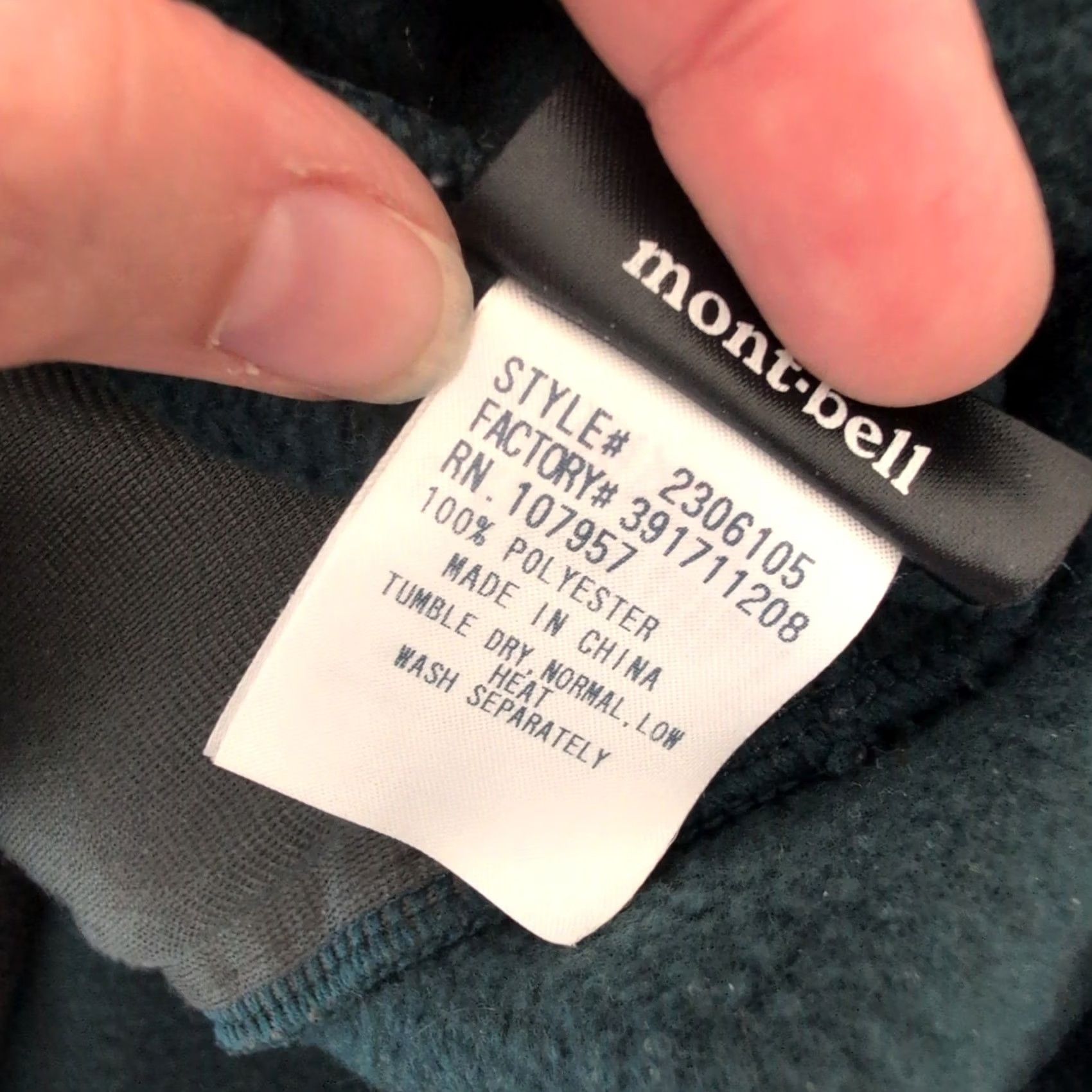 Montbell VINTAGE? Mont Bell Clima Plus Fleece Hoodie Blue Men's M Mid Weight Warm Excellent Size US M / EU 48-50 / 2 - 3 Thumbnail