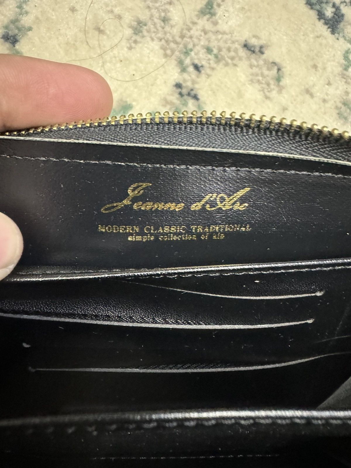 Designer × Leather JEANNE D' ARC CROCODILE LEATHER PATTERN BIFOLD ZIPPER WALLET Size ONE SIZE - 3 Thumbnail