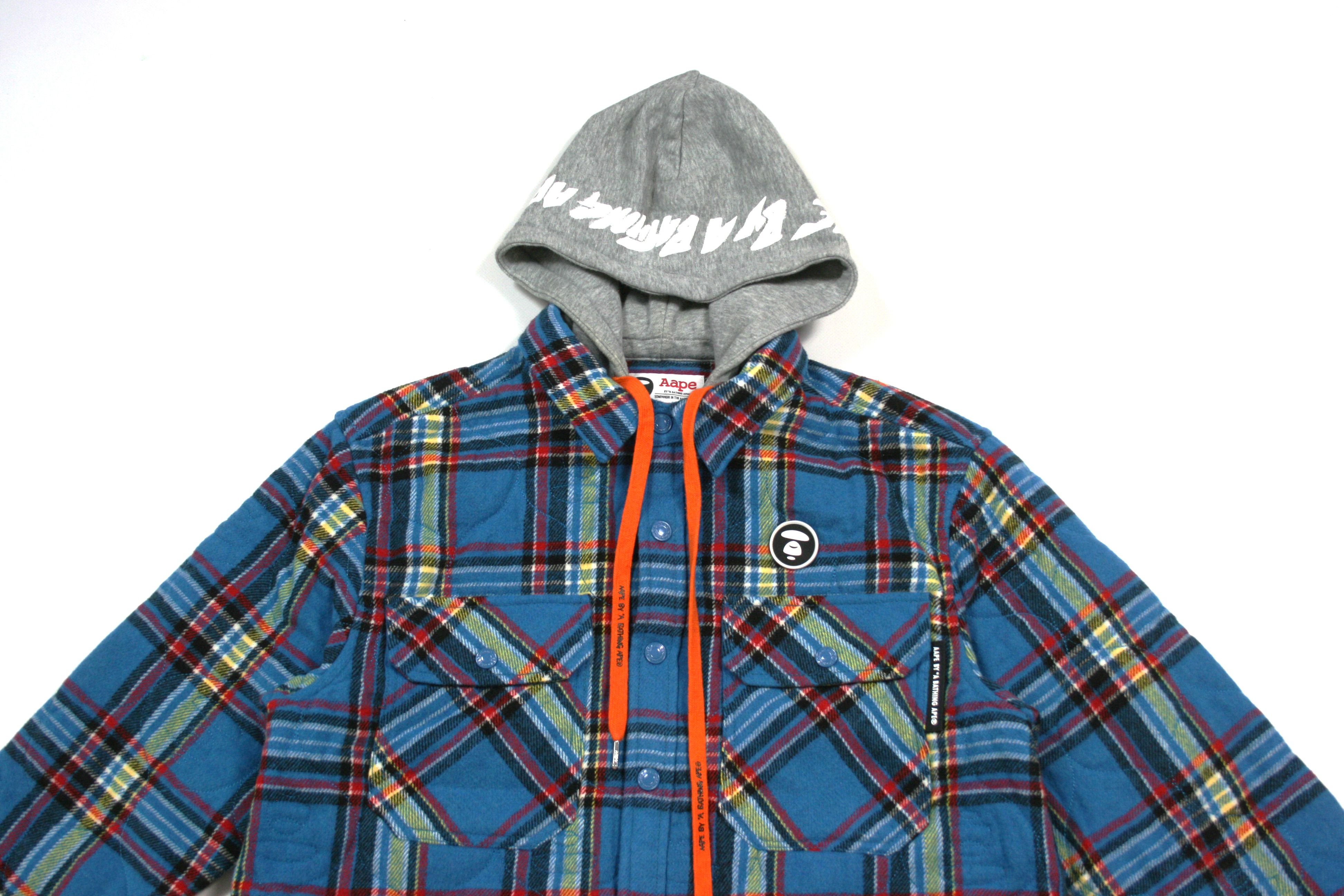 Aape By A Bathing Ape Flannel Plaid Hooded Shirt-Jacket Size US S / EU 44-46 / 1 - 3 Thumbnail