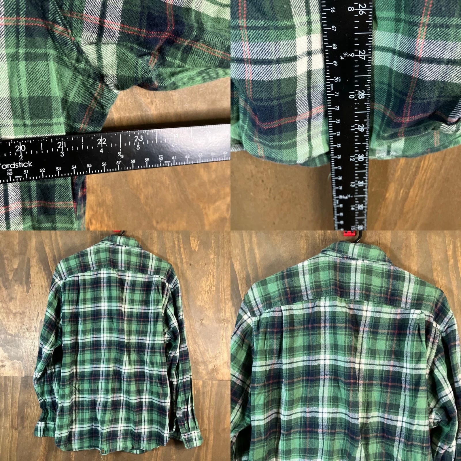 Uniqlo Uniqlo Mens Shirt Green White Plaid Flannel Button-Down 100% Cotton XL (XL) (K) Size US XL / EU 56 / 4 - 8 Thumbnail