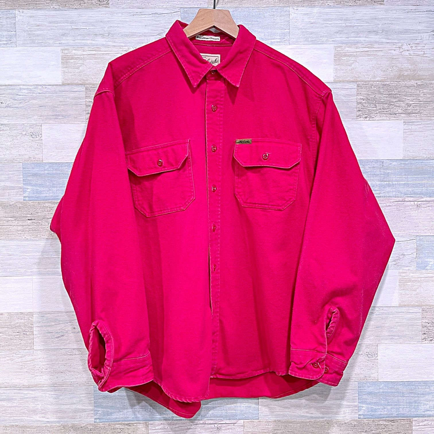 Woolrich Woolen Mills Woolrich Expedition Chamois Cloth Shirt Red Vintage Mens XL Size US XL / EU 56 / 4 - 1 Thumbnail