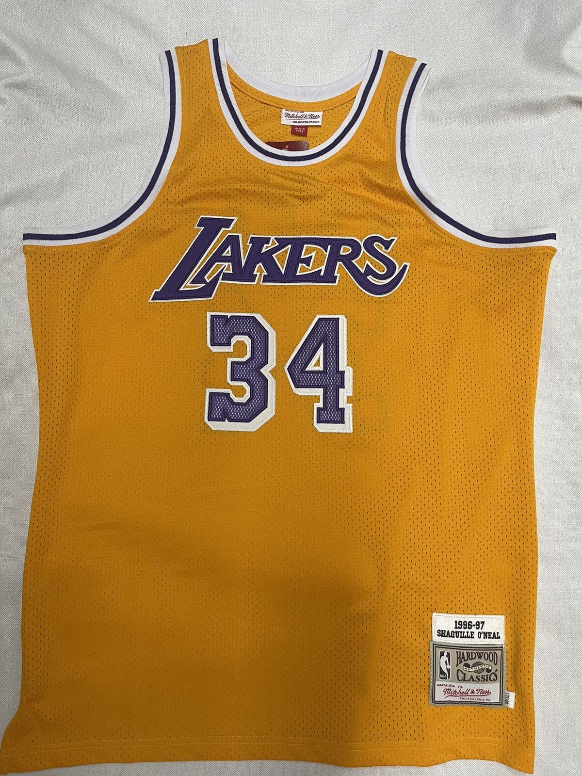 Hardwood Classics Shaquille O'Neal Blue 96-97 Lakers Jersey #34 – Deadstock