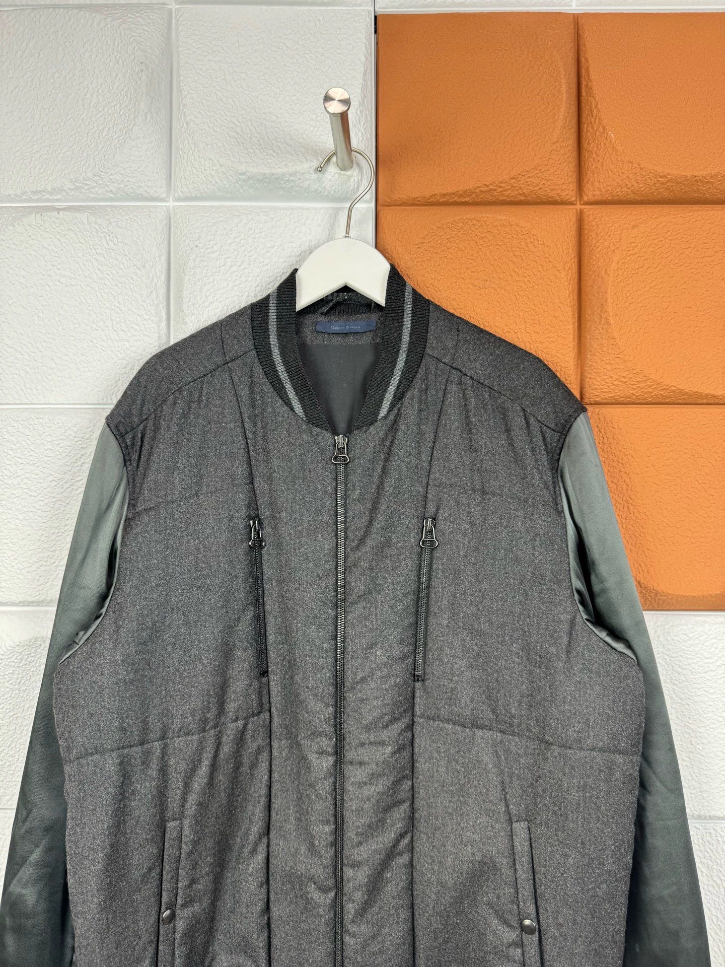 Lanvin Lanvin color blocked corduroy cashmere zipper jacket Size US L / EU 52-54 / 3 - 3 Thumbnail