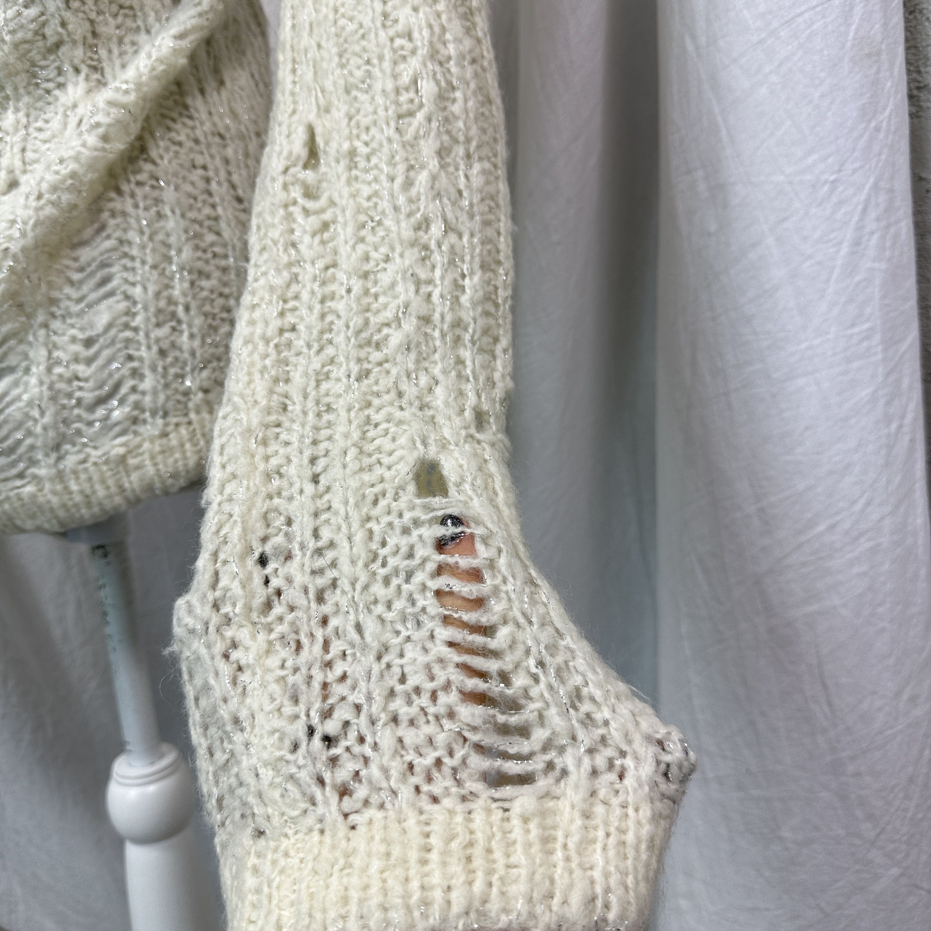 Diesel Vintage Avant Garde Distressed Mohair Diesel Sweater Y2K Size L / US 10 / IT 46 - 9 Thumbnail