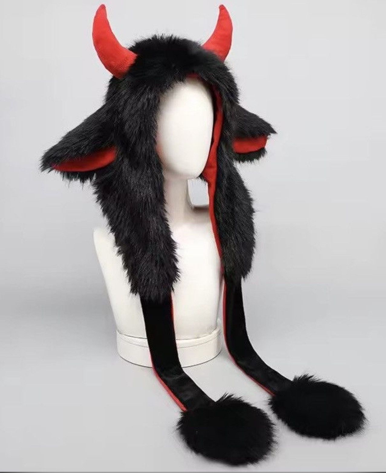 Japanese Brand Animal Yak Ear Hooded Winter Faux Fur Hat Size ONE SIZE - 2 Thumbnail