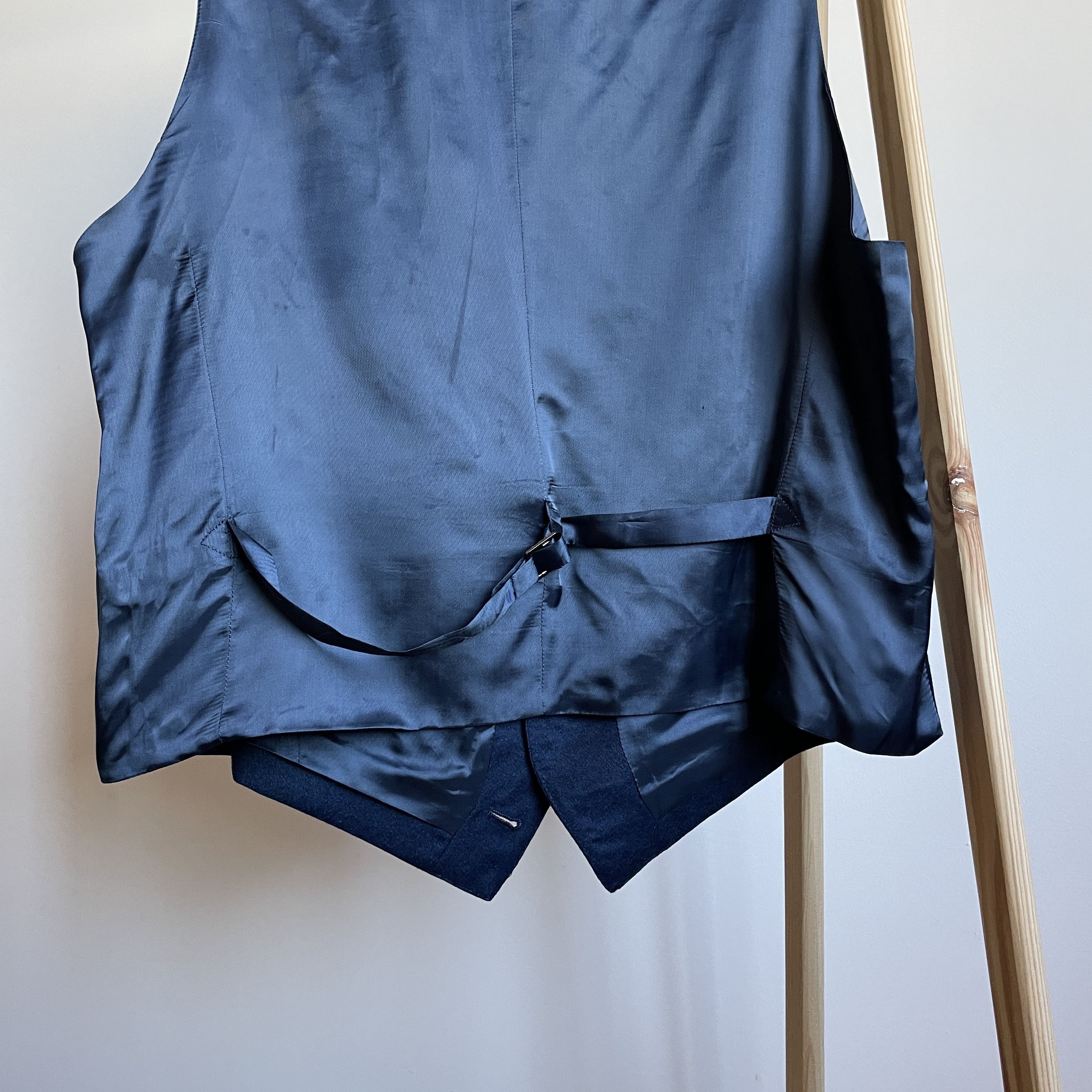 Other Clements and Church Bespoke 3 Pieces Navy Wool Suit Size 44R - 12 Thumbnail