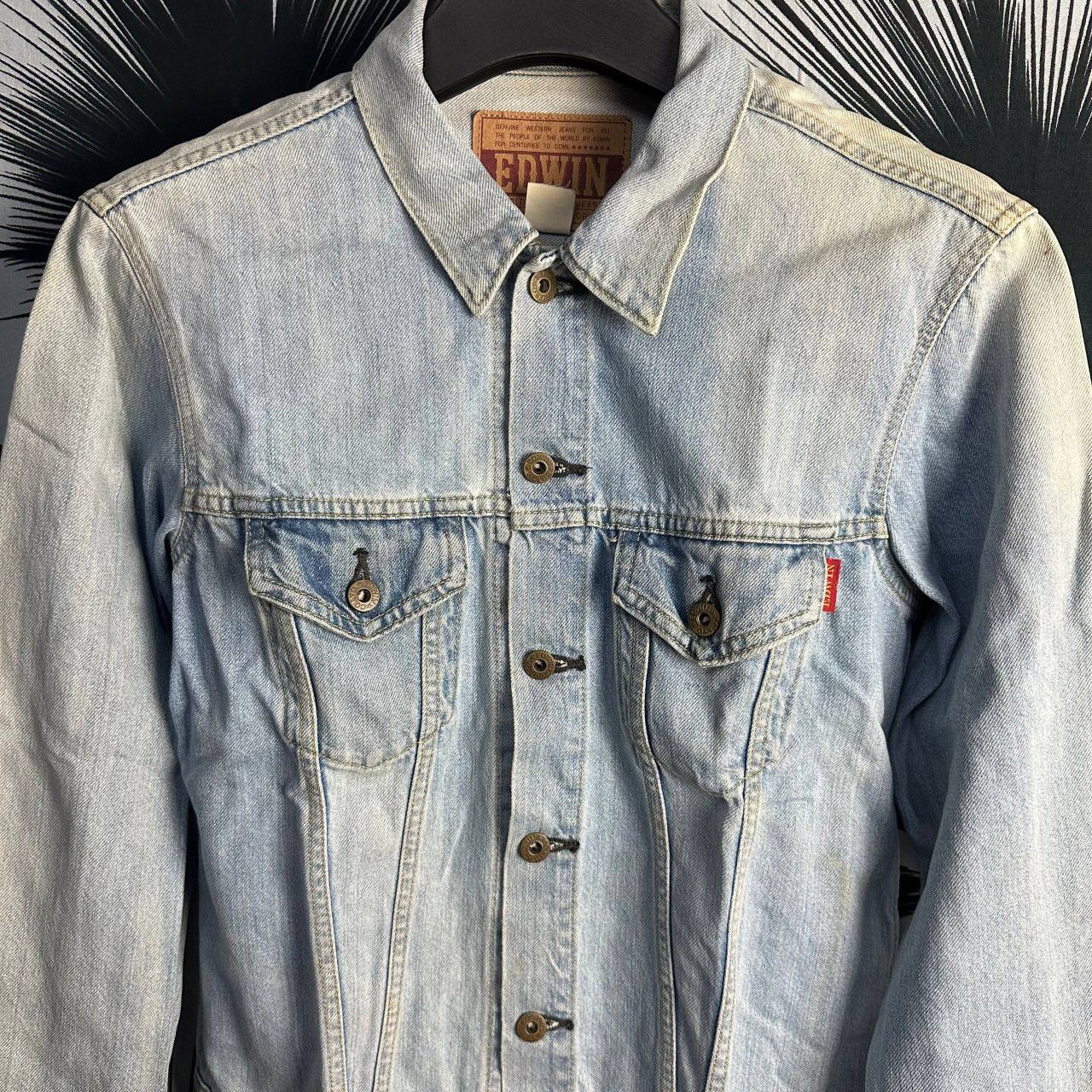 Edwin Vintage Edwin Aging Faded Washed Denim Trucker Jacket Size US M / EU 48-50 / 2 - 3 Thumbnail