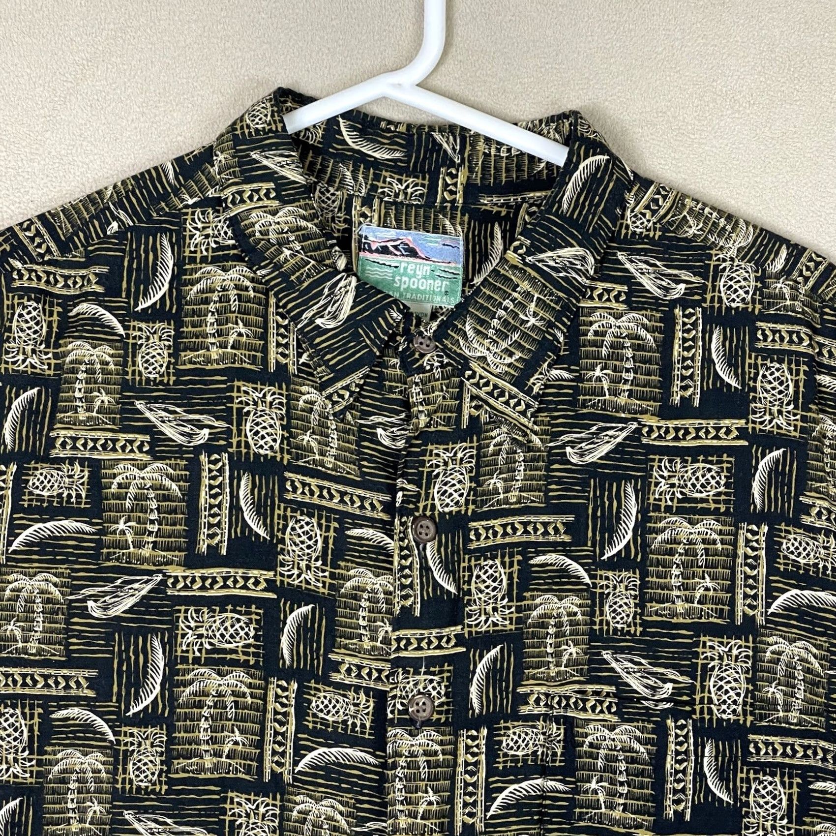 Reyn Spooner VINTAGE Reyn Spooner Shirt Men XL Black Floral Hawaiian Button-Up Adult Size US XL / EU 56 / 4 - 2 Thumbnail