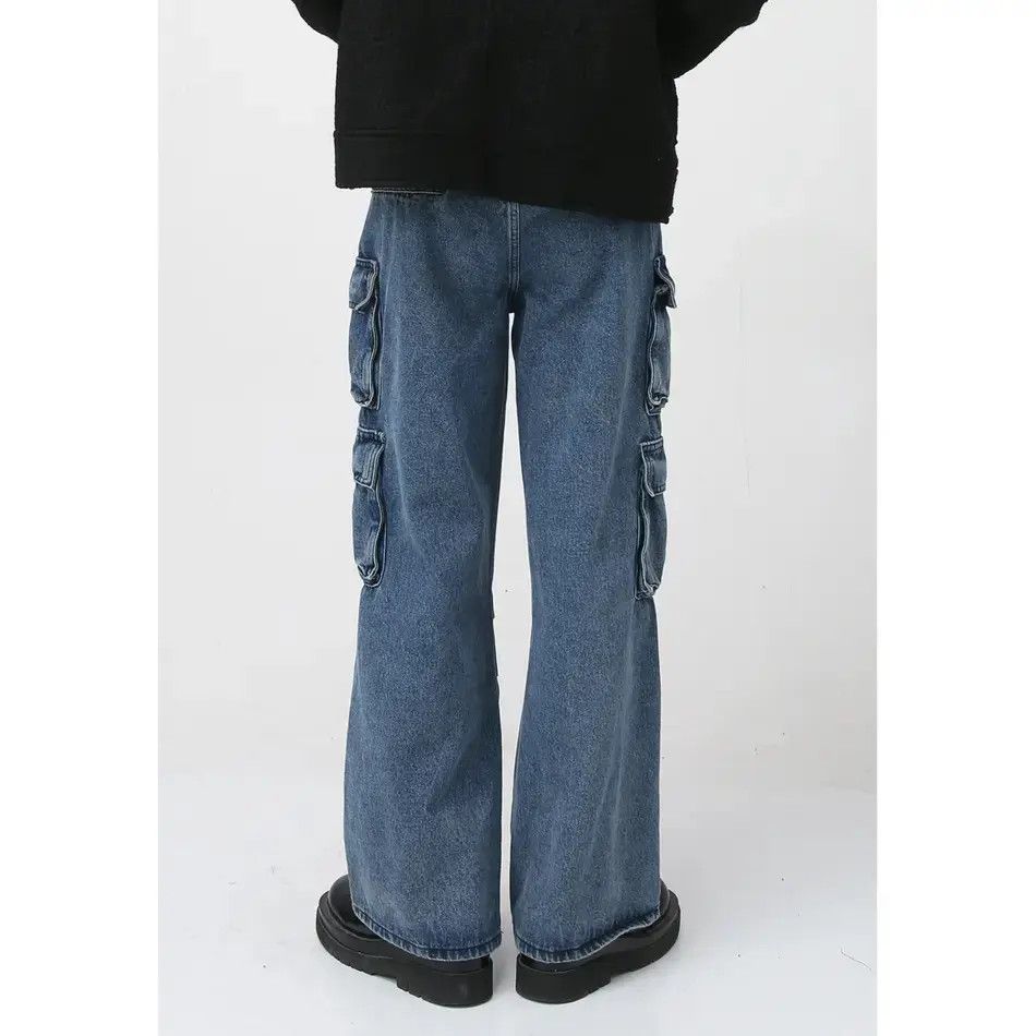 Japanese Brand Retro loose wide leg high street jeans Size US 32 / EU 48 - 2 Thumbnail