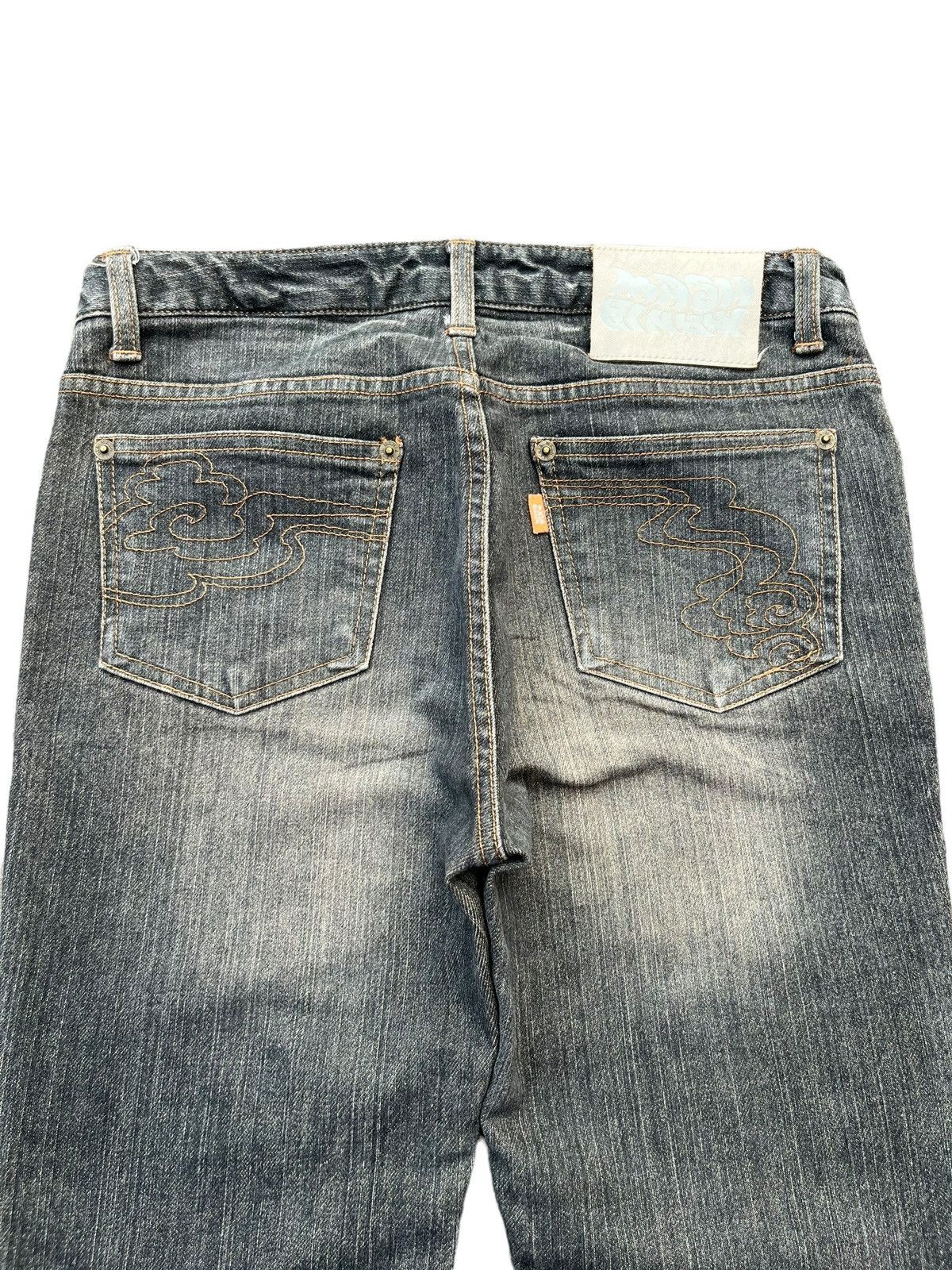 Tornado Mart Vintage Japanese Brand Tribal Printed Mud Washed Flare Jeans Size US 29 - 4 Thumbnail