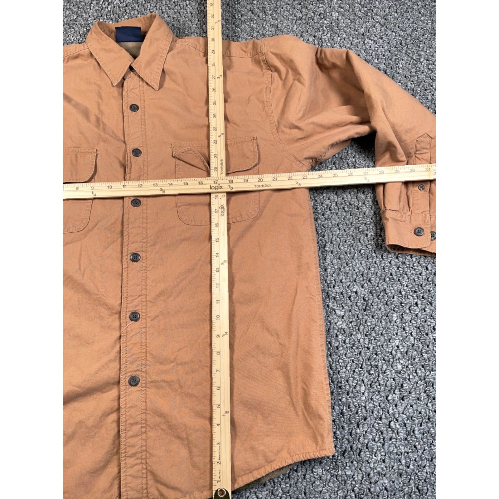 Route 66 Workwear Fleece Lined Shirt Jacket Adult Medium Tan Brown Shacket Plaid Lining Size US M / EU 48-50 / 2 - 4 Thumbnail
