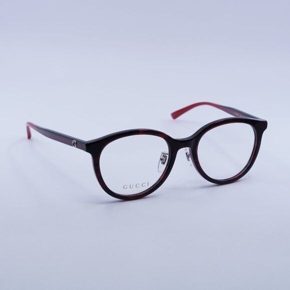Gucci 🕶️ New Gucci GG1867OK 003 Eyeglasses - Red Havana Frame Size ONE SIZE - 3 Thumbnail