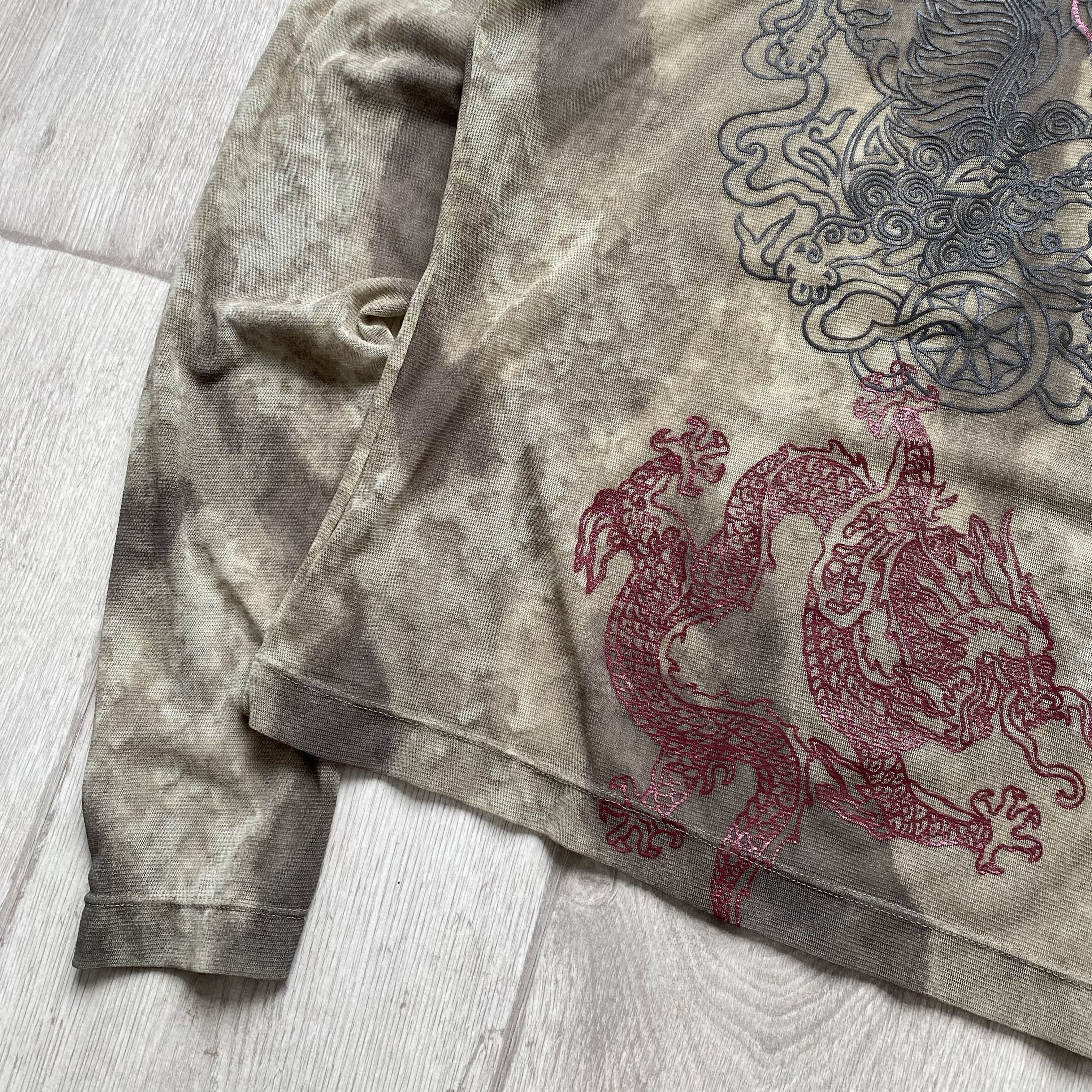 Hysteric Glamour Vintage Japanese Dragon Mesh Top Longsleeve Gaultier style Size L / US 10 / IT 46 - 5 Thumbnail