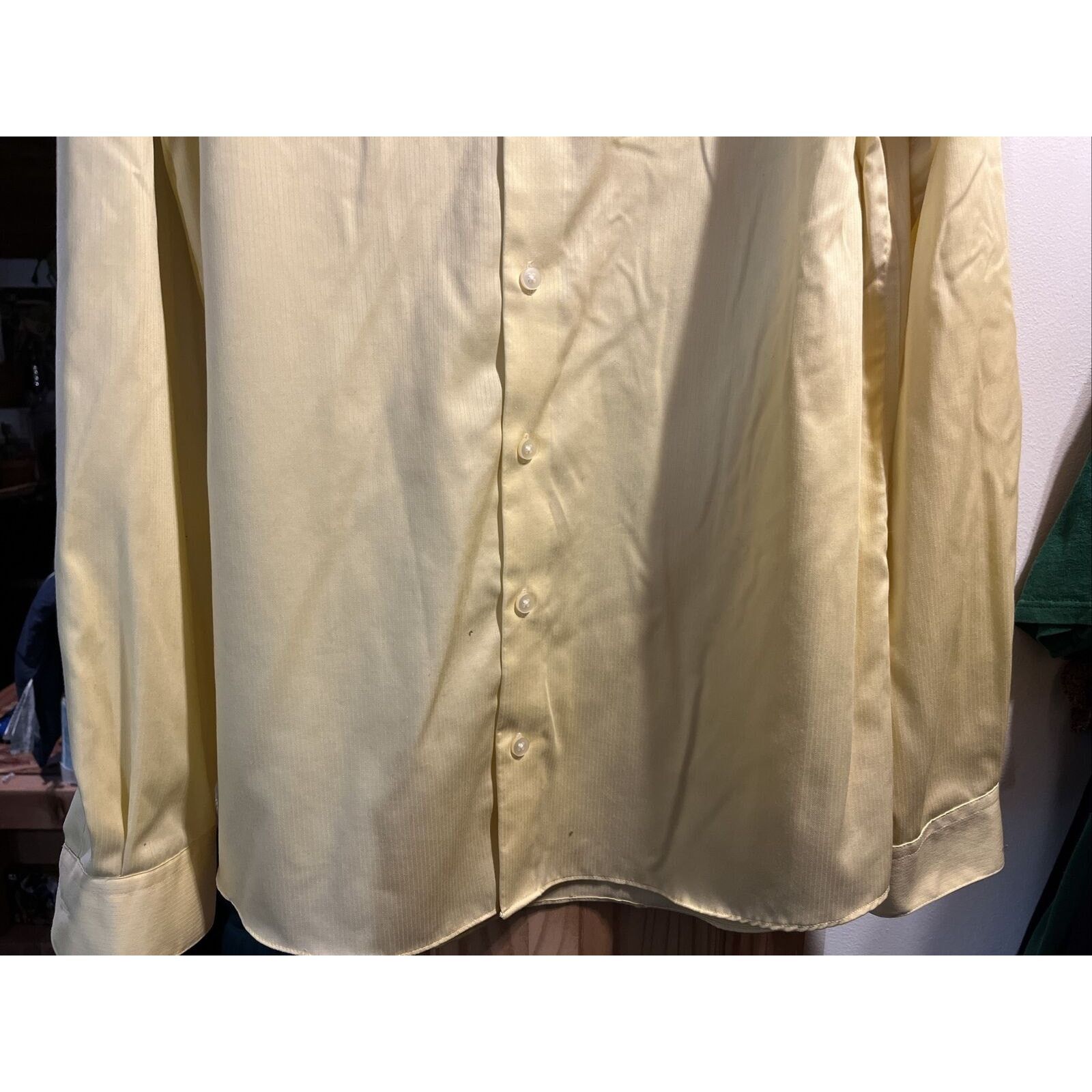 Kenneth Cole Kenneth Cole New York Men’s 15.5 34/35 Yellow Cotton Shirt Size US M / EU 48-50 / 2 - 8 Thumbnail