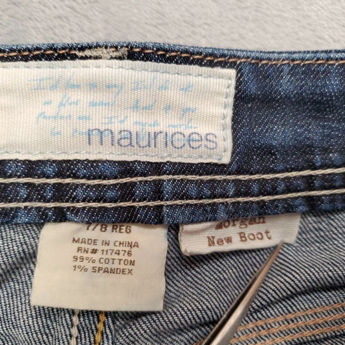 Vintage Maurices Jeans Shorts Womens 8 Cutoff Jorts Denim Low Rise Thick Stitch 5-Pocket Belt Loops Blue Denim Casual Modern American USA Womens 8(Maurices) Size 30" / US 8 / IT 44 - 3 Thumbnail