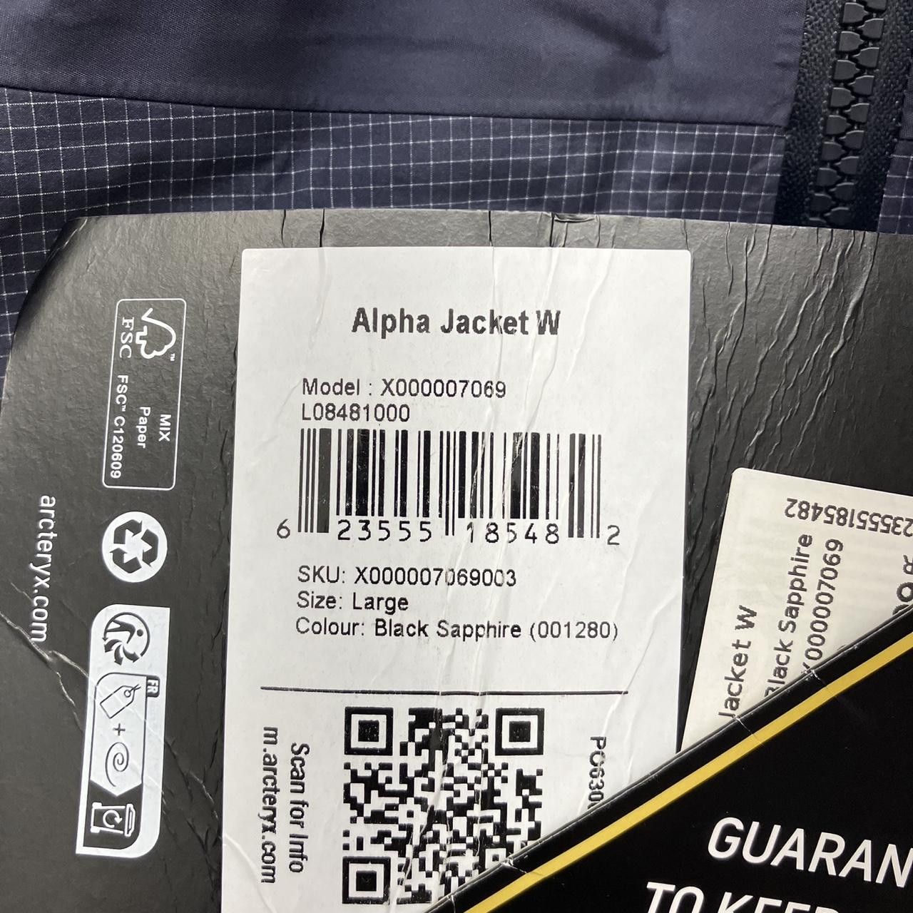Arc'teryx Arc'Teryx Women's Alpha Jacket - Black Sapphire Size L / US 10 / IT 46 - 2 Thumbnail