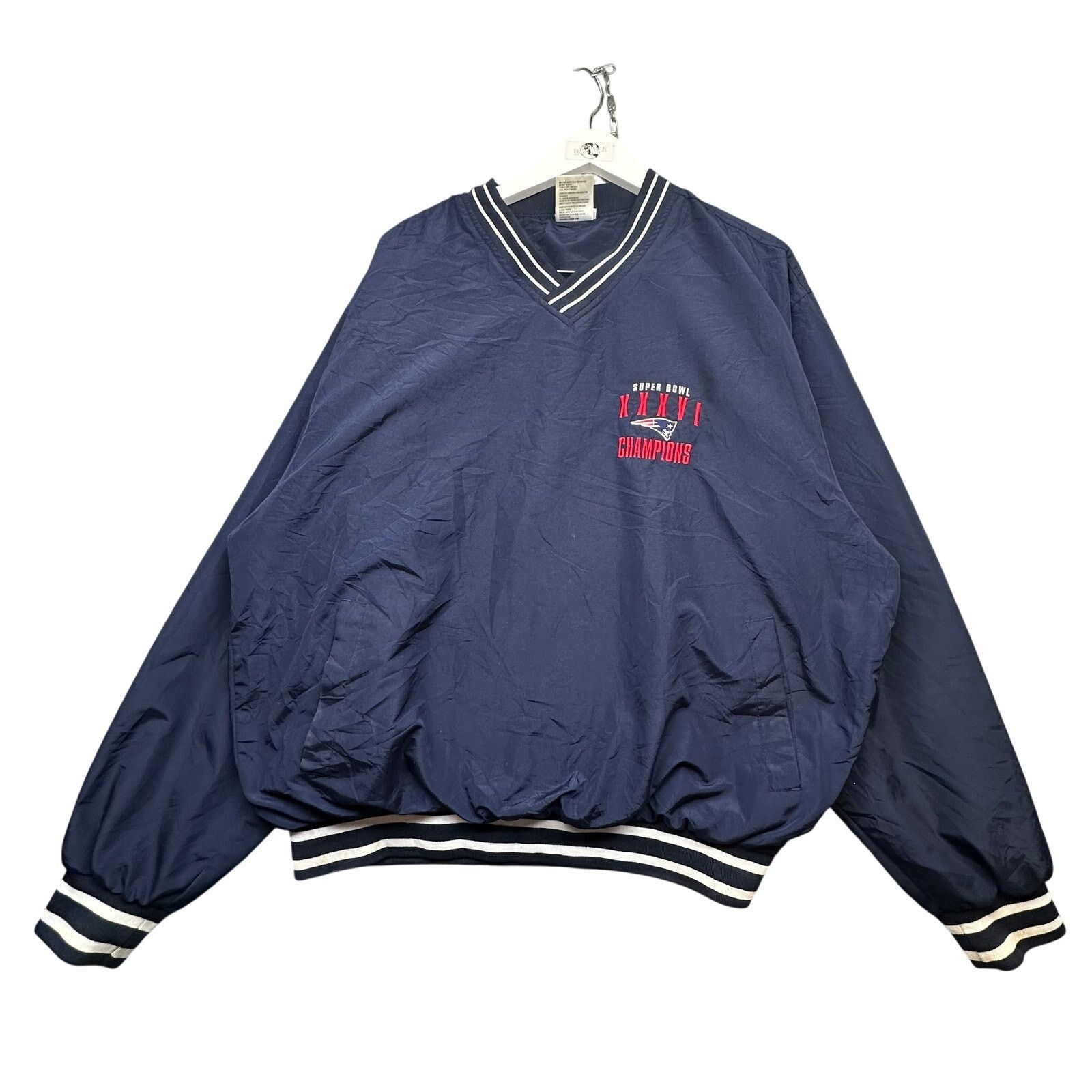 Reebok VTG Reebok New England Patriots Super Bowl XXXVI Windbreaker Size US XL / EU 56 / 4 - 1 Thumbnail