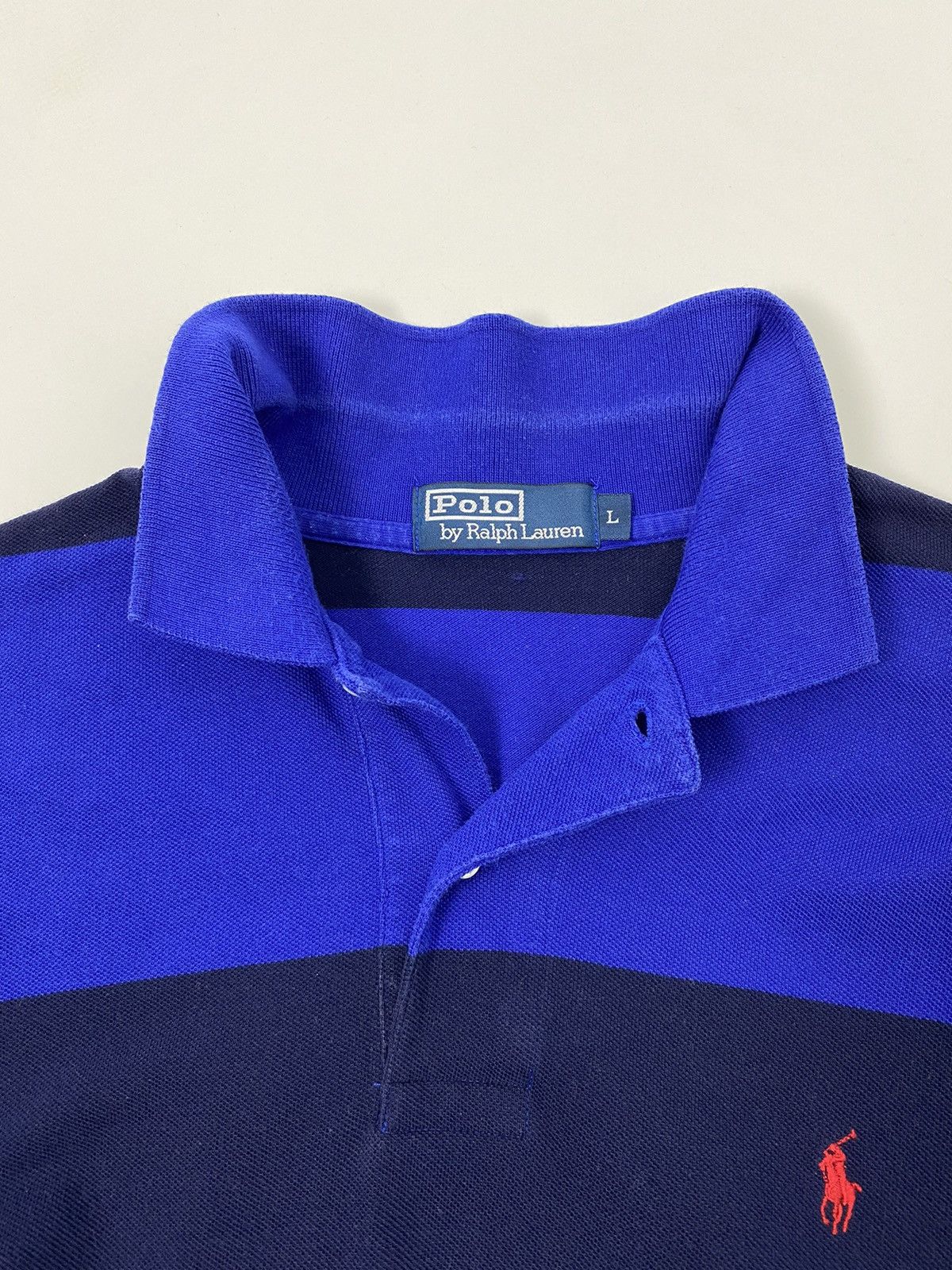 Vintage 1990’s Vintage Polo by Ralph Lauren Stripped Rugby Shirt Size US L / EU 52-54 / 3 - 4 Thumbnail