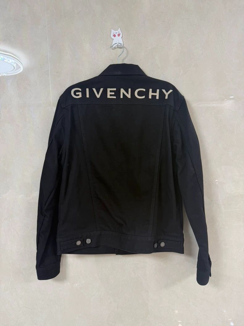 Givenchy Givenchy Black back embroidered logo denim jacket Size US XL / EU 56 / 4 - 2 Thumbnail