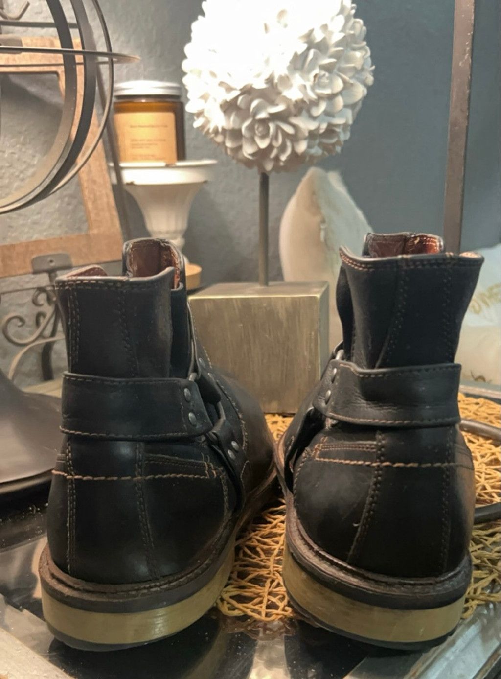 Johnston & Murphy Men's Johnston & Murphy Black Leather Boots Size 10 Size US 10 / EU 43 - 6 Thumbnail
