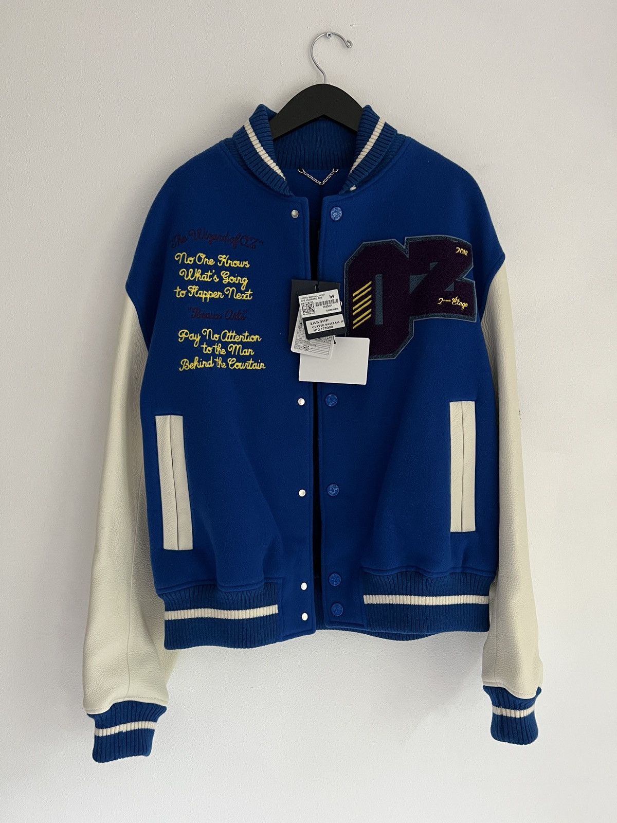 Louis Vuitton Oz Varsity Jacket (SS19) Blue/White Men's - SS19 - US