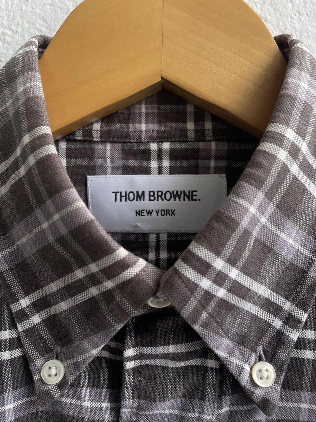 Thom Browne Thom Browne New York Grey Plaid Button Up Longsleeve Shirts Size US M / EU 48-50 / 2 - 5 Thumbnail